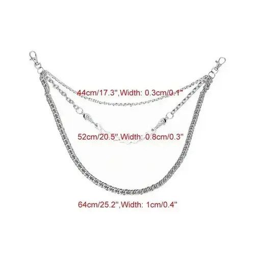 Other Triple Chain Link Jean Chain Size ONE SIZE - 2 Thumbnail