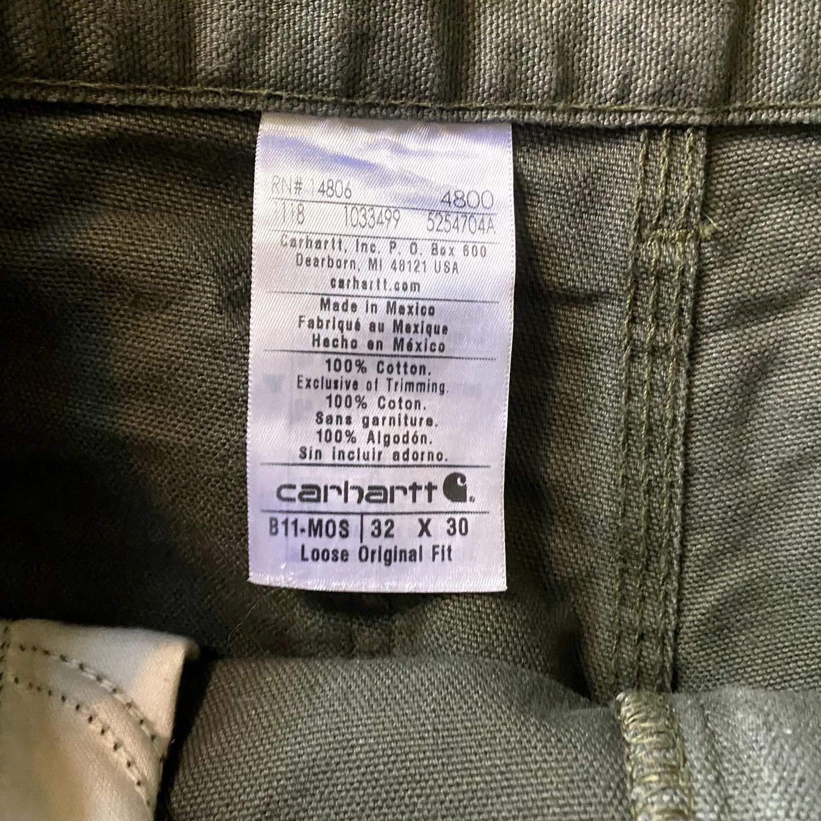 Carhartt Really Good Green Canvas Carhartt Carpenter Pants Size US 32 / EU 48 - 2 Thumbnail
