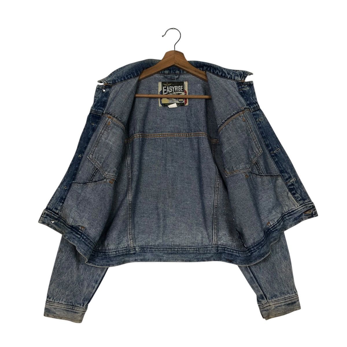 Japanese Brand 🔥VINTAGE BIKER DENIM JACKET EASY RIDE ACID ISSEY MIYAKE Size US L / EU 52-54 / 3 - 15 Thumbnail