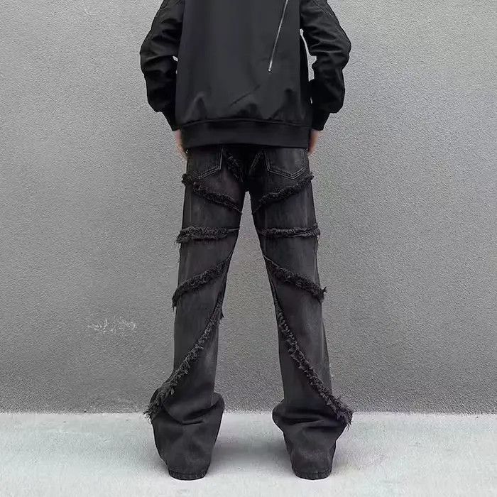 Japanese Brand × Jean Vintage Raw Edge Heavy Rare Jeans Size US 30 / EU 46 - 5 Thumbnail