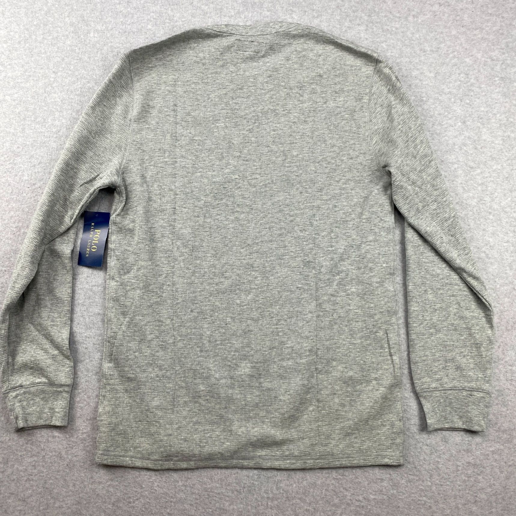Polo Ralph Lauren VINTAGE Polo Ralph Lauren Thermal Sleep Shirt Men L Gray Waffle Knit Long Sleeve NWT Size US L / EU 52-54 / 3 - 7 Thumbnail