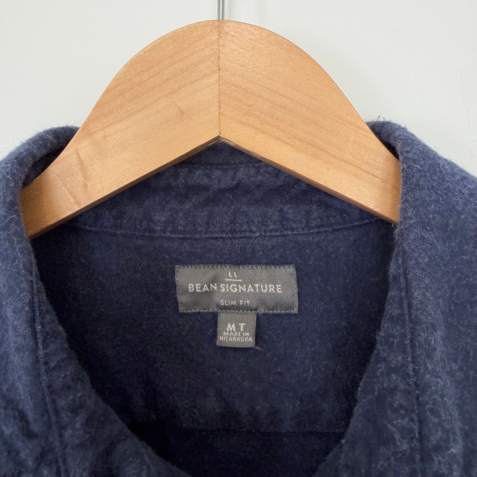 L.L. Bean LL Bean Navy Blue Chamois Cotton Long Sleeve Button Down MT Size US M / EU 48-50 / 2 - 3 Thumbnail