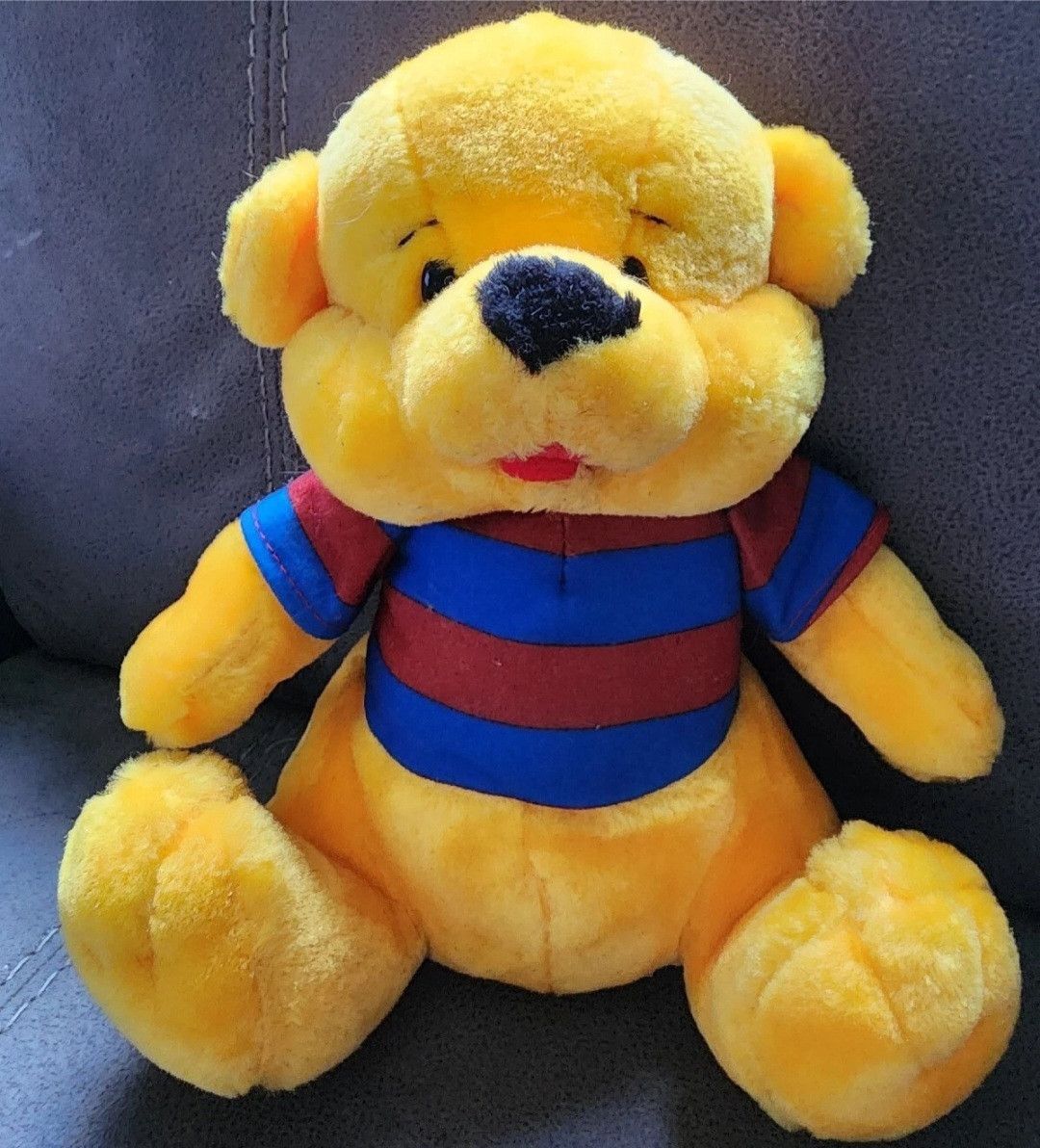 Other Vintage Classic Toy Co Inc Yellow Bear Red & Blue Plush 9" Size ONE SIZE - 1 Thumbnail