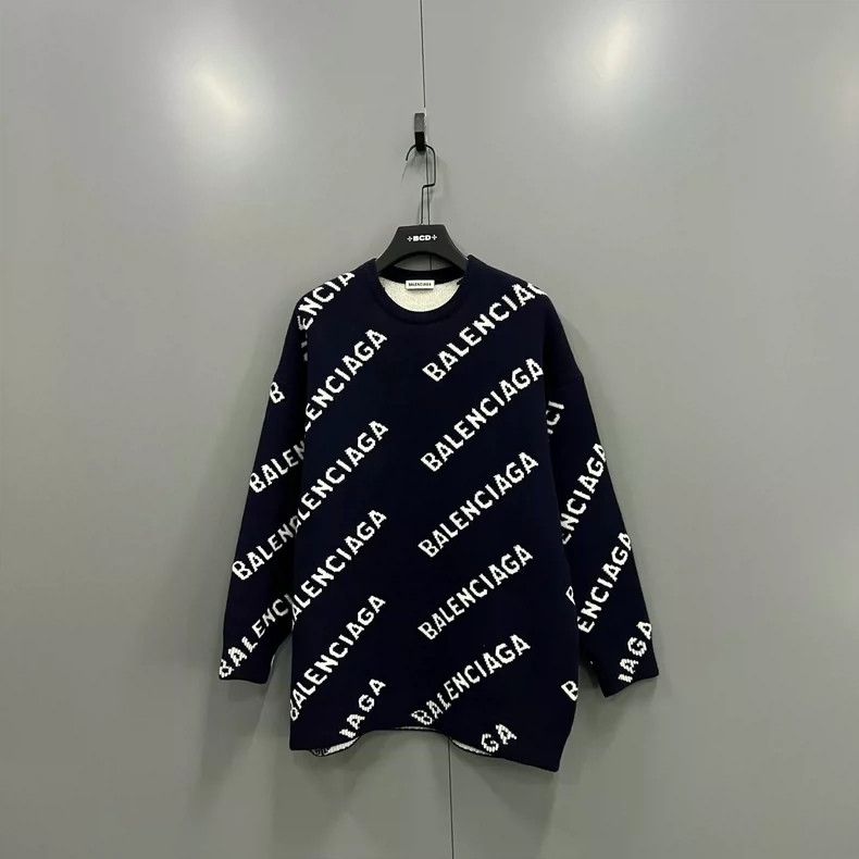 Balenciaga Balenciaga Bullet screen logo all-printed knitwear Size US L / EU 52-54 / 3 - 1 Thumbnail