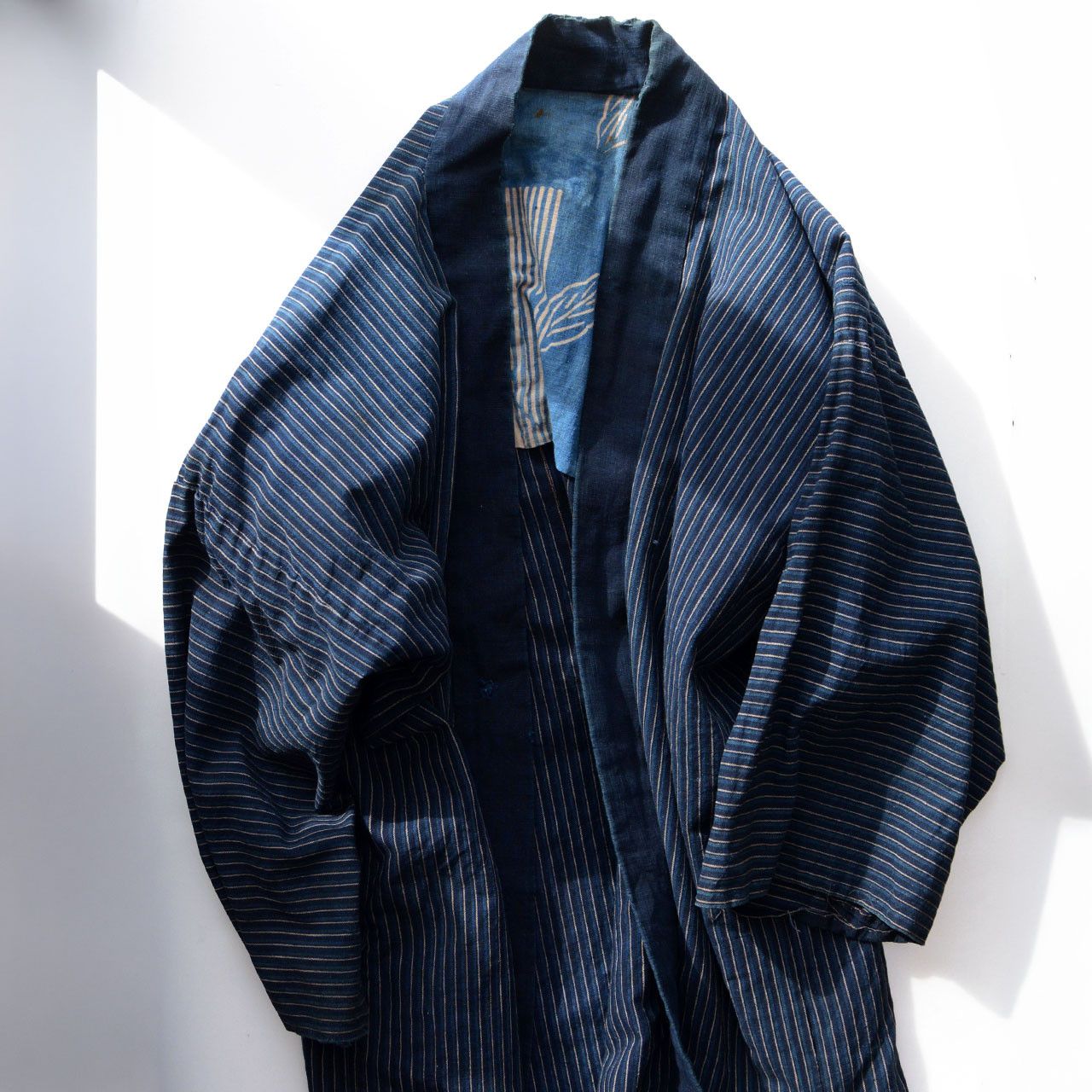 Other Noragi Jacket Japanese Vintage Indigo Stripe Cotton Tenugui Size US L / EU 52-54 / 3 - 16 Thumbnail