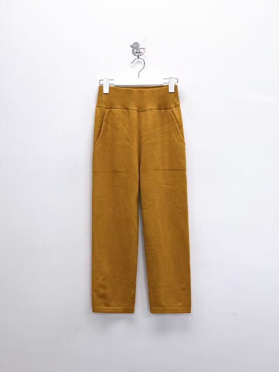 Hermes Hermes Yellow Cashmere Knit Pants Size 38 Size 38" / US 16 / IT 52 - 1 Thumbnail