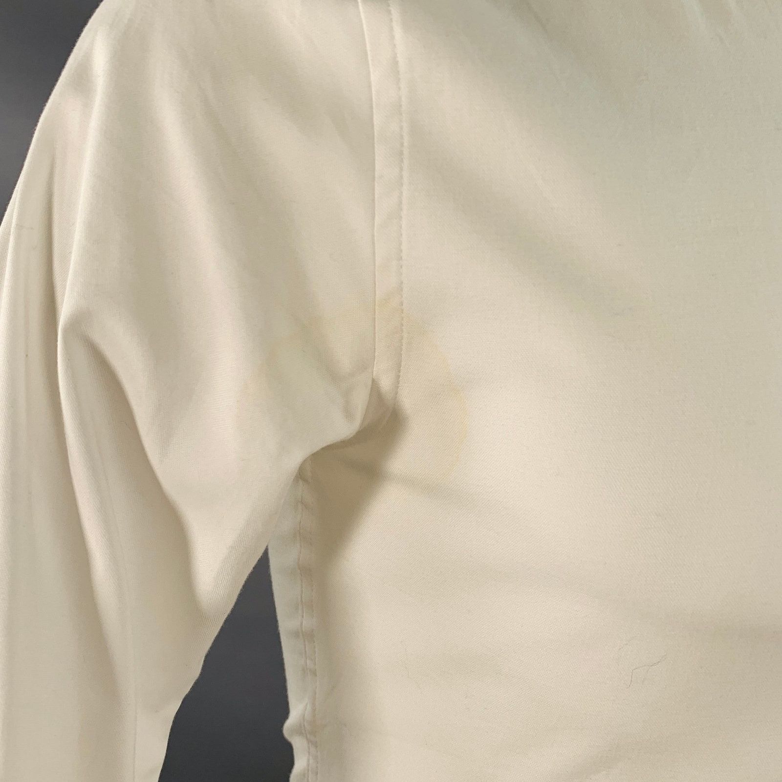 Brixton White Cotton Blend One Pocket Long Sleeve Shirt