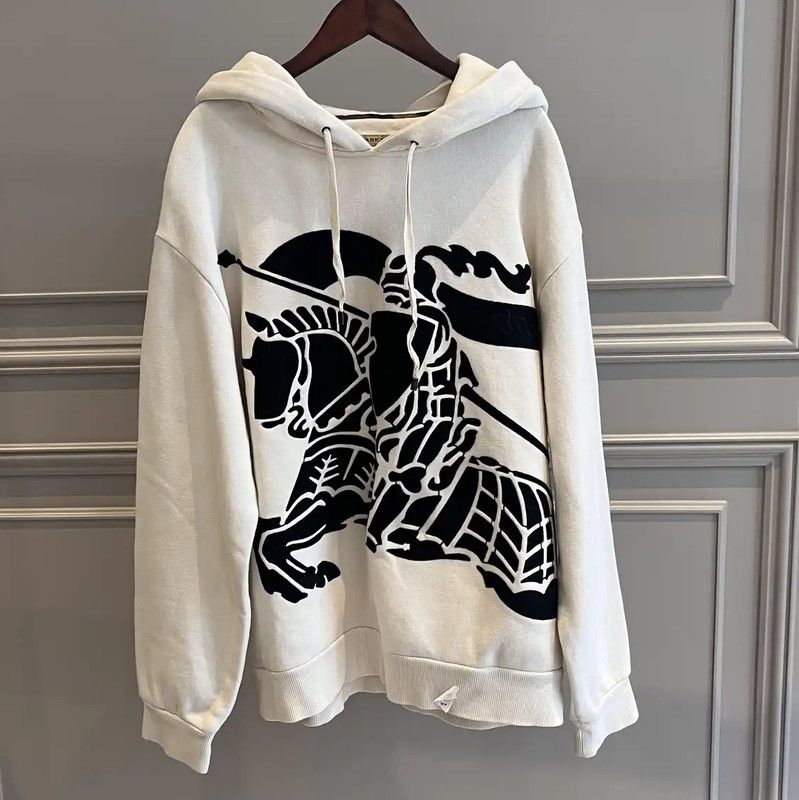 Burberry Burberry Women's Long Sleeve Hoodie with Embroidery Size L / US 10 / IT 46 - 1 Thumbnail
