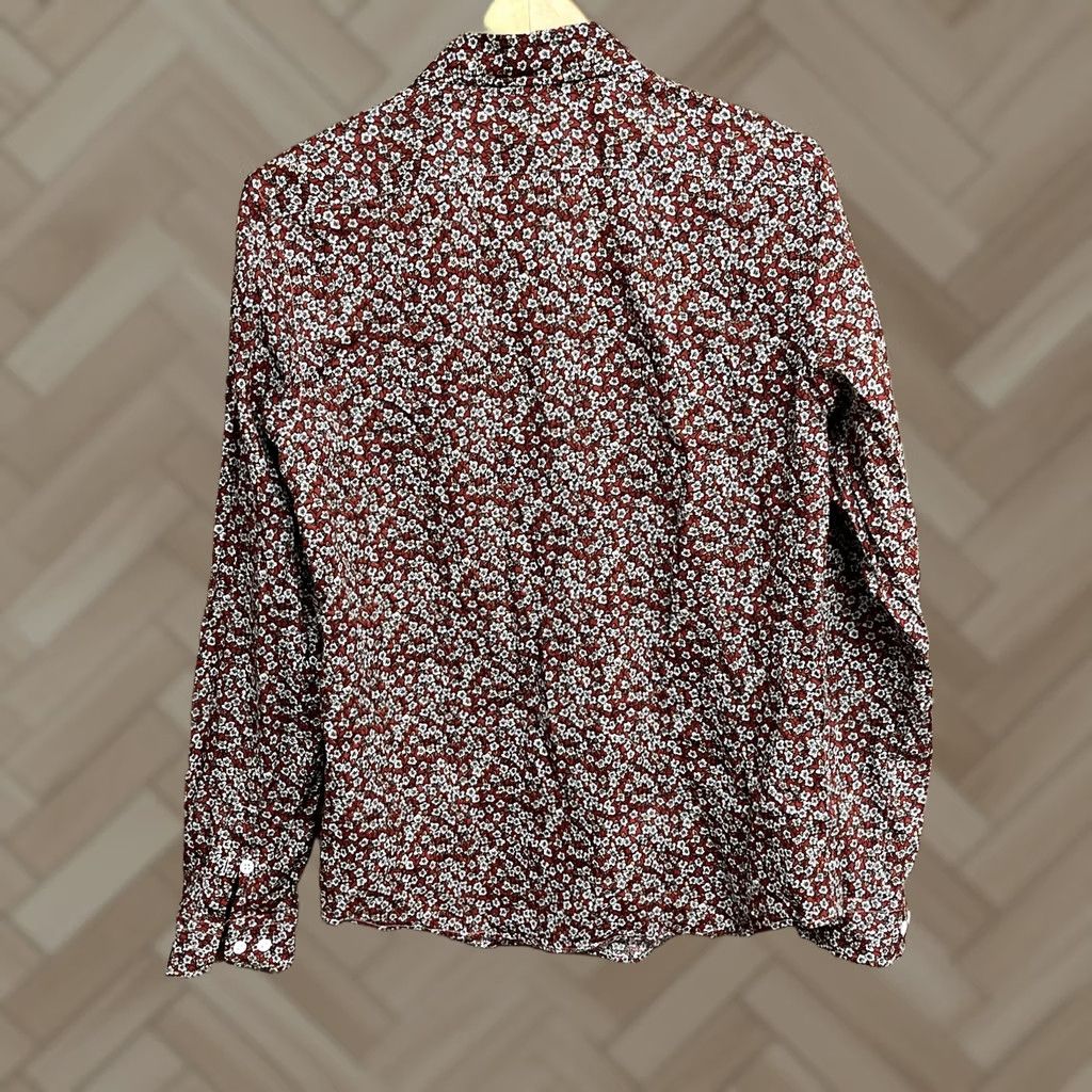 Vintage Tunevuse Men’s Floral Red Long Sleeve Button Down Shirt Size Small Regular Fit Size US S / EU 44-46 / 1 - 1 Thumbnail