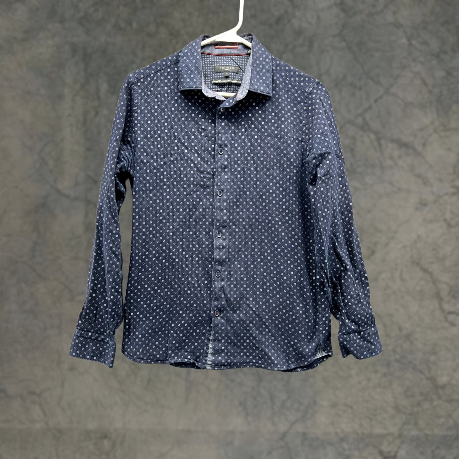 Ted Baker VINTAGE Ted Baker Shirt Mens Small 2 White Polka Dot Button-Down Preppy Casual Formal Workwear Long Sleeve 34 in Chest Womens? Size US S / EU 44-46 / 1 - 1 Thumbnail