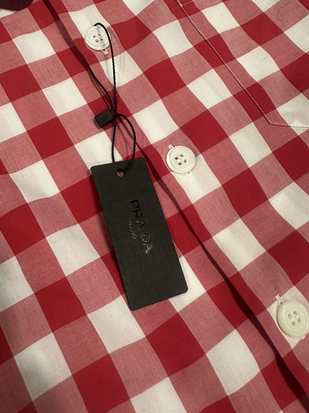 Prada Prada Red Gingham Shirt SS23 Size US L / EU 52-54 / 3 - 7 Thumbnail