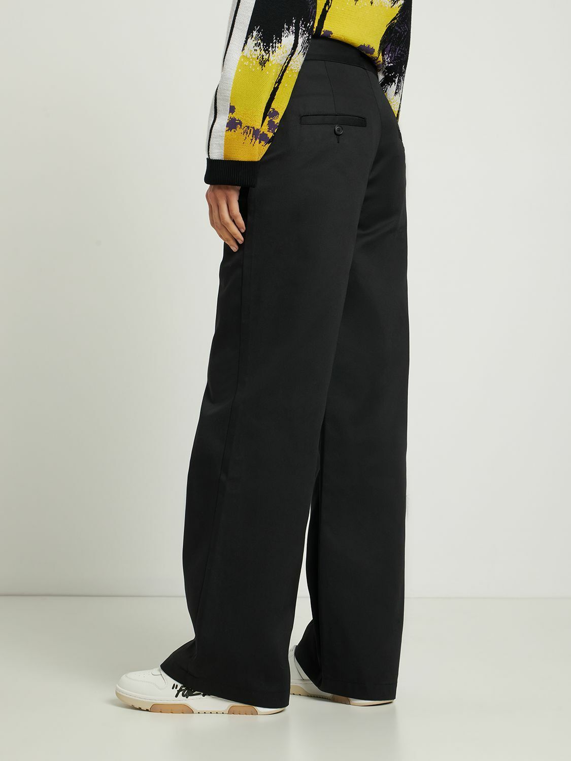 Palm Angels o1mle0425 Reversed Waistband Chino Pant in Black & White Size 26" / US 2 / IT 38 - 6 Thumbnail