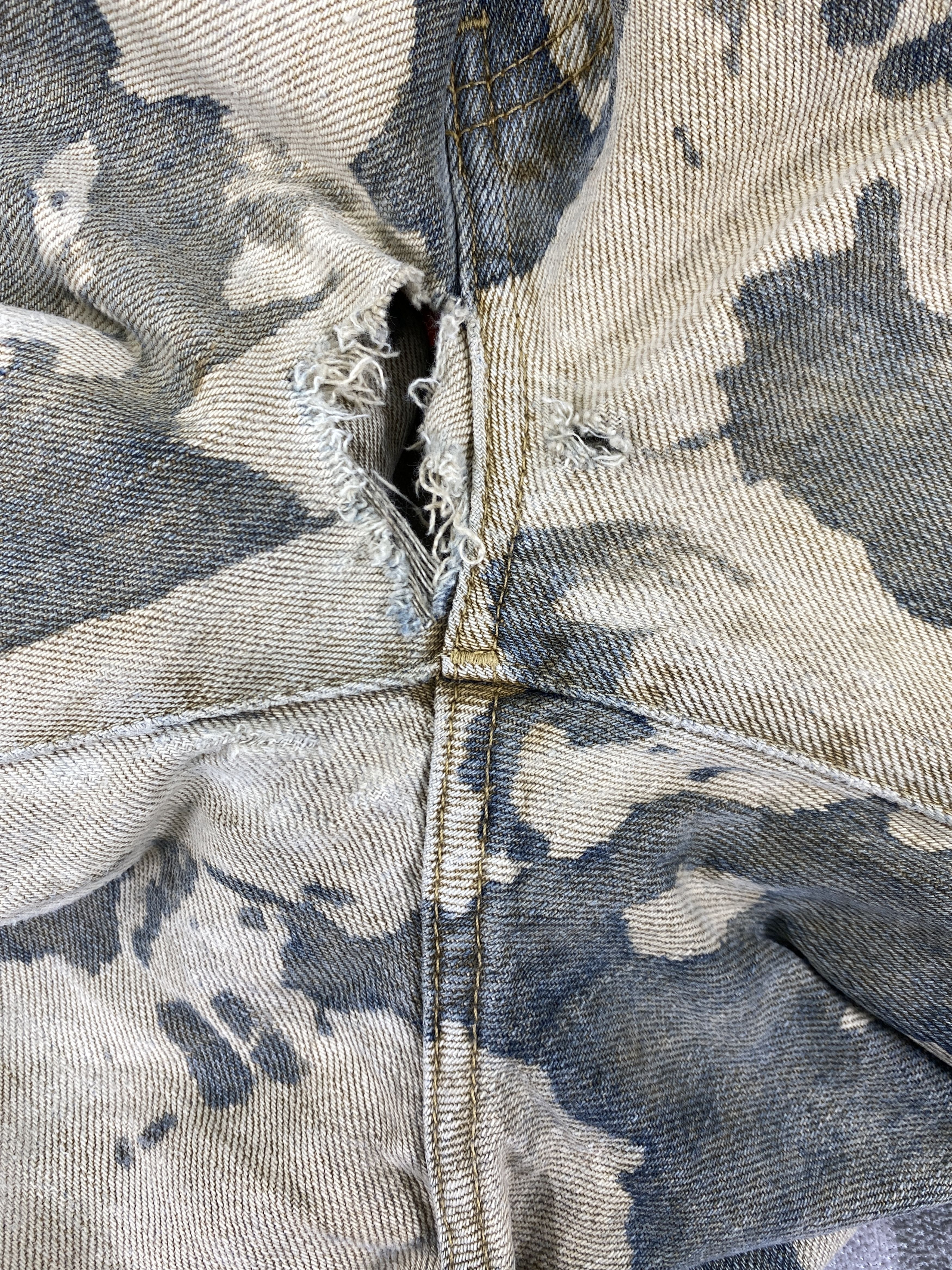 If Six Was Nine Acid Wash Uniqlo Blue Vintage Jeans 33x31.5 Denim JN3388 Size US 33 - 12 Thumbnail