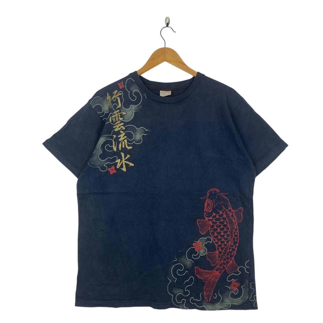 Other JAPAN TRADITIONAL SUKAJAN Strange Heaven Koi Tee Shirt Top Size US XXL / EU 58 / 5 - 2 Thumbnail