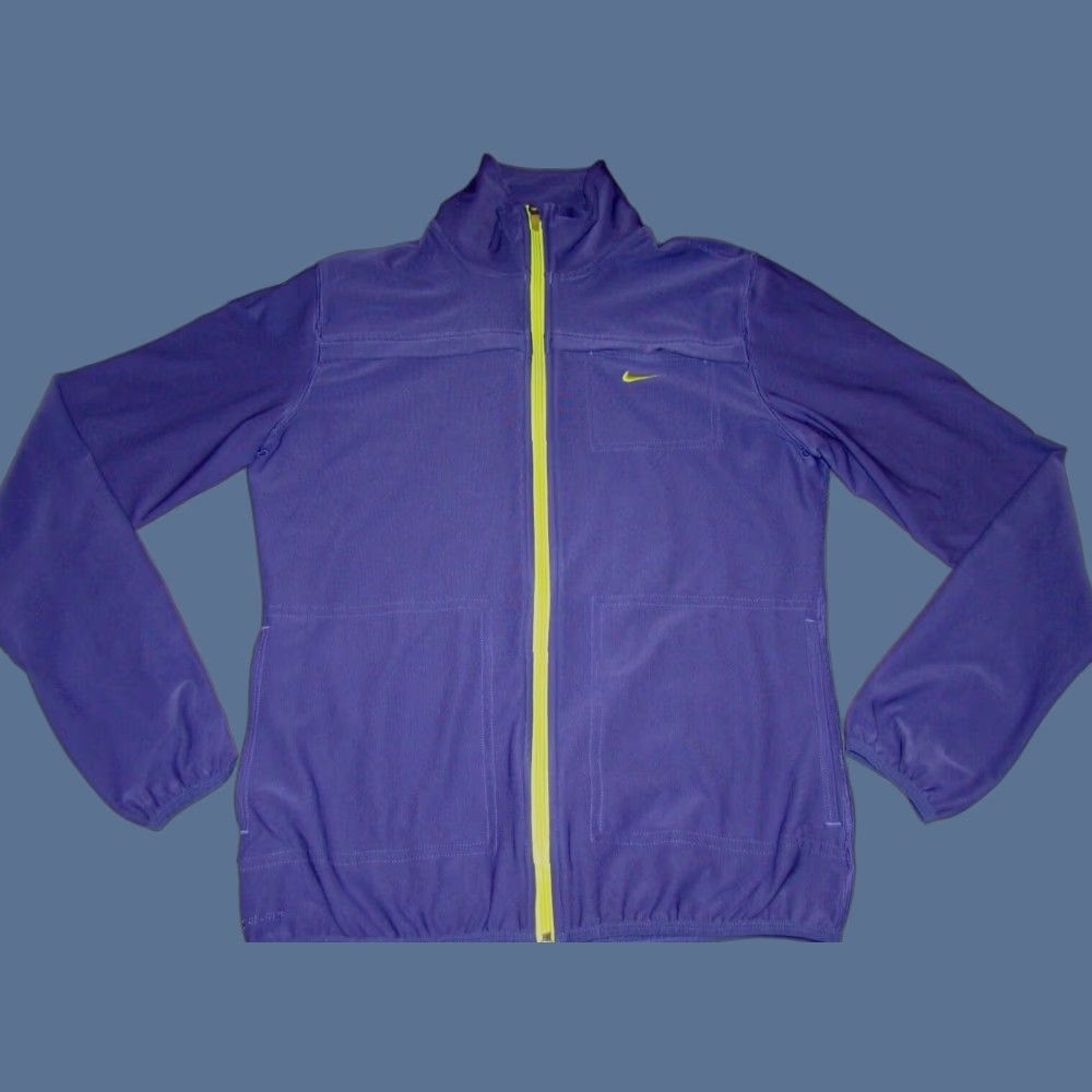 Nike Nike Dri-Fit Womens Medium Purple Running Thumbholes Full Zip Pockets Jacket Size M / US 6-8 / IT 42-44 - 1 Thumbnail