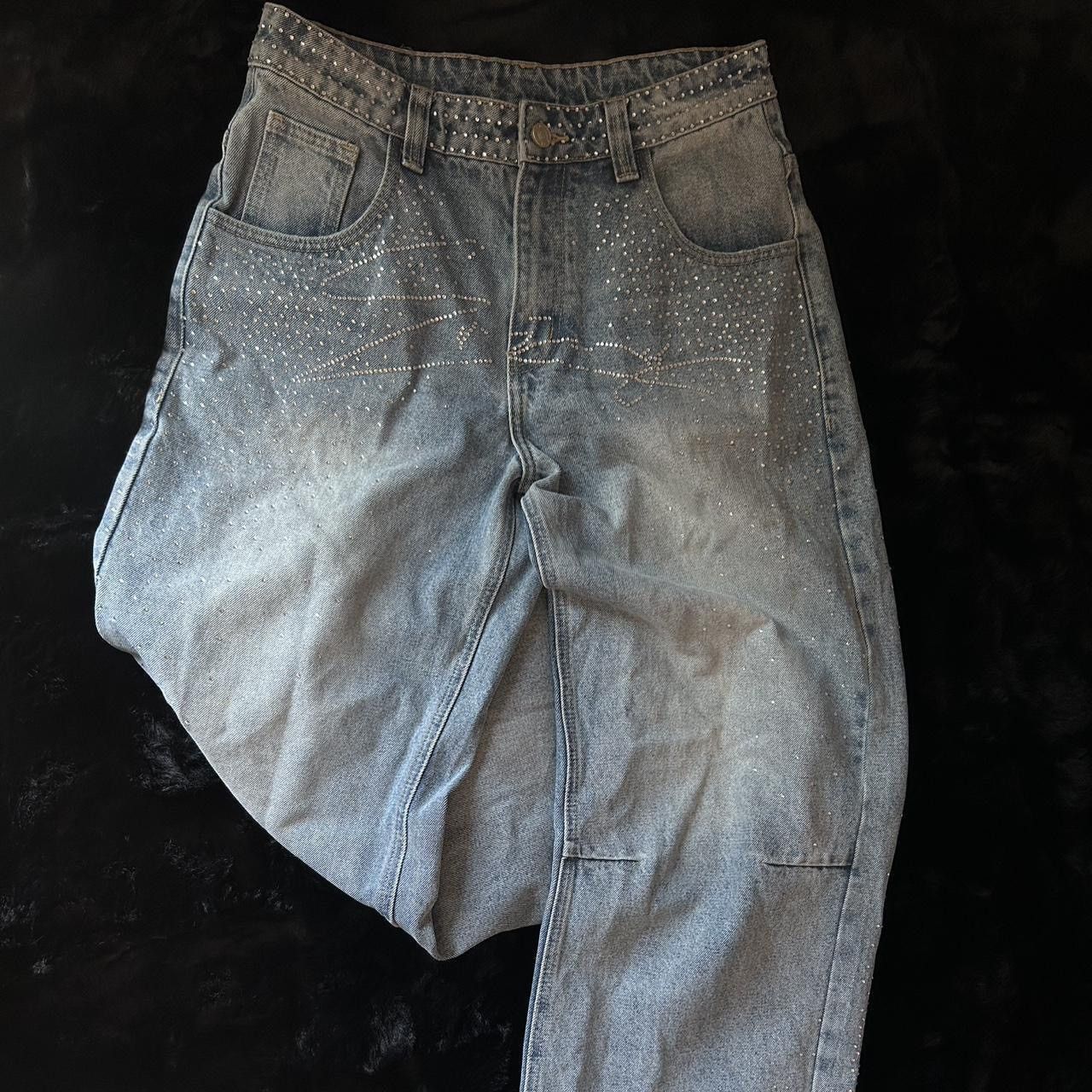 Other Baroque CRYSTAL EMBELLISHED JEANS Size US 32 / EU 48 - 1 Thumbnail
