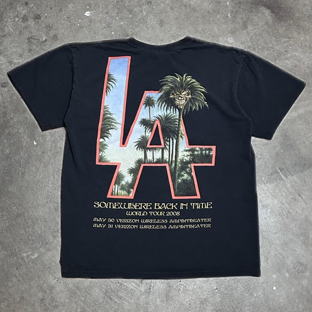 Gildan × Iron Maiden × Vintage Vintage Band IRON MAIDEN 2008 LA Irvine Meadows Tour Tshirt Size US M / EU 48-50 / 2 - 2 Thumbnail