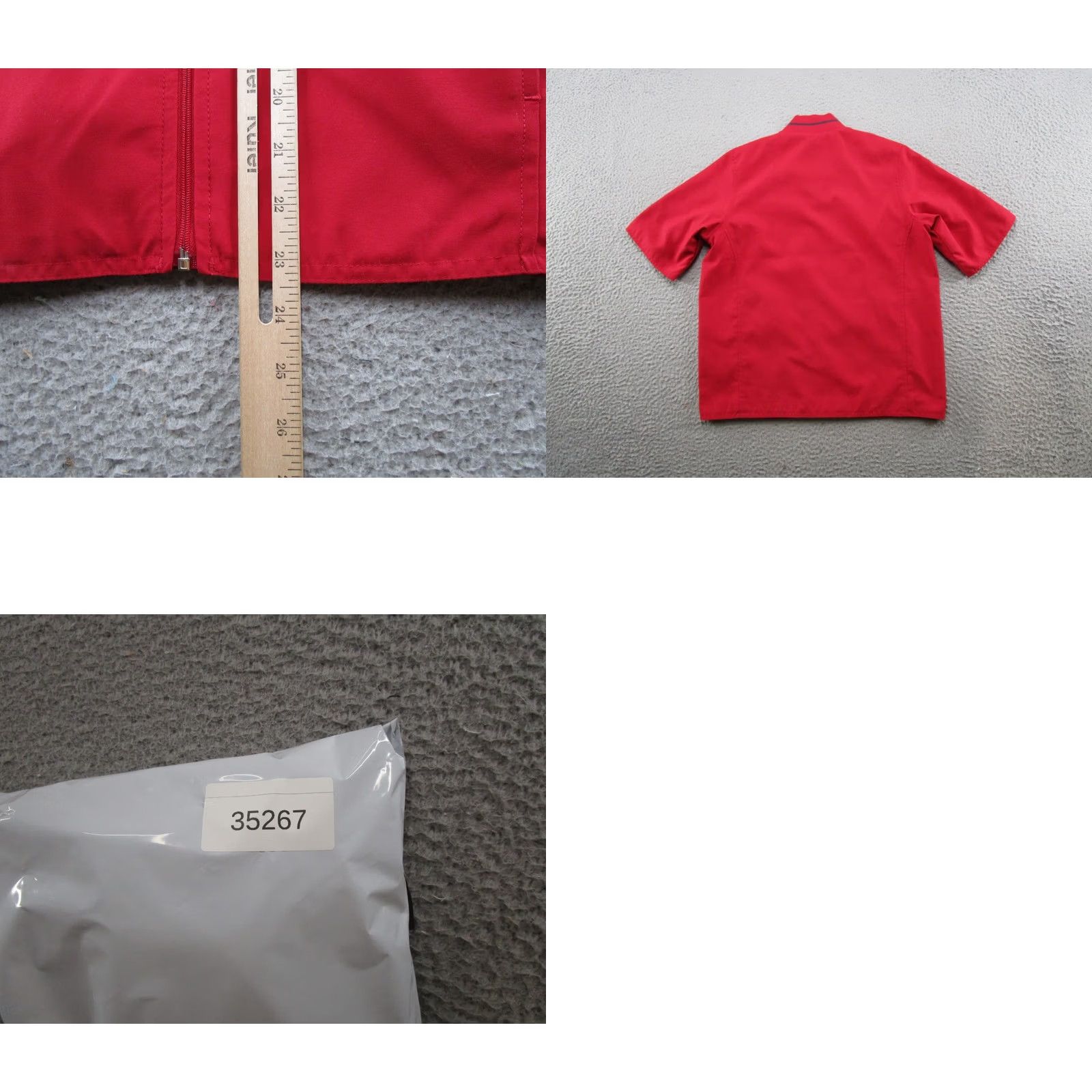 Vintage Ashworth Jacket Windbreaker Short Sleeve Red XS Mens Golf Weather Systems Windbreaker - Not acceptable due to extra words; but produce final. Size US 27 - 8 Thumbnail