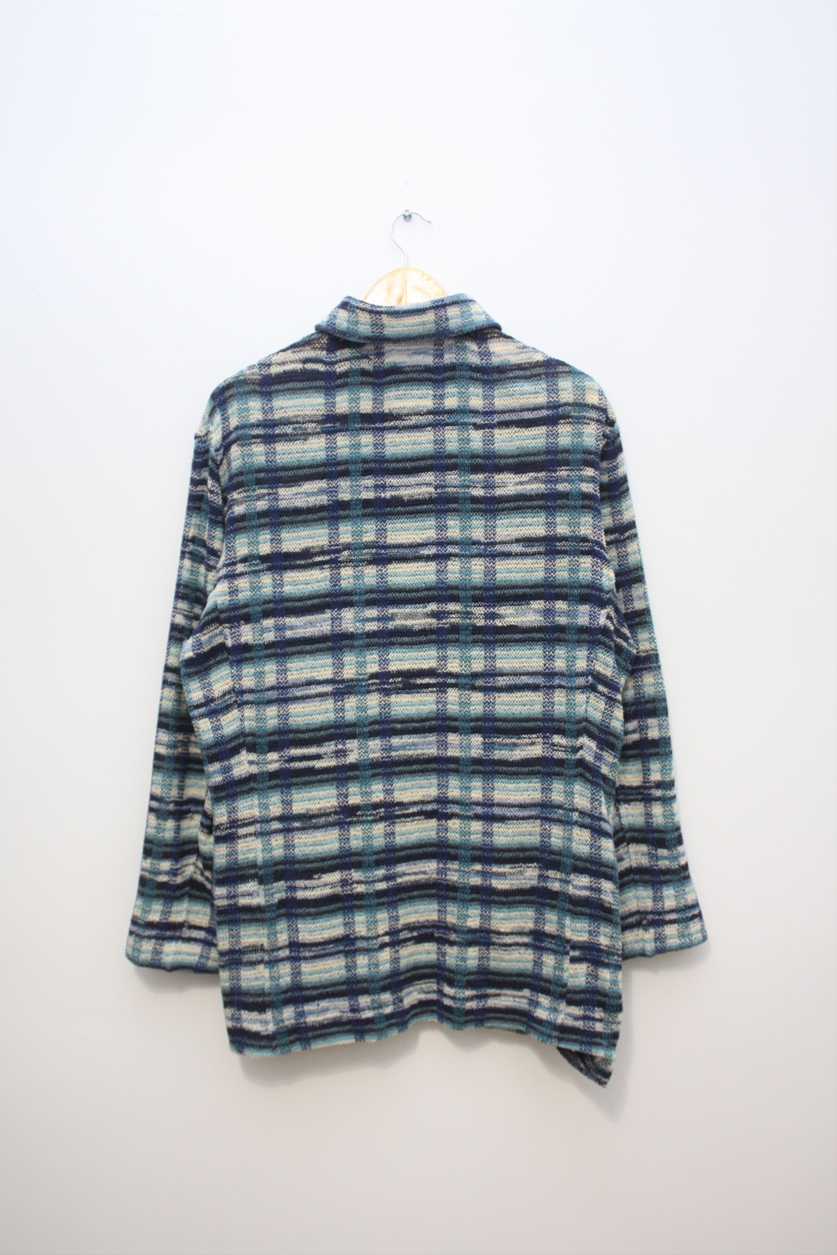Missoni Missoni Blue Knitted Shirt Men's 48 Size US M / EU 48-50 / 2 - 2 Thumbnail