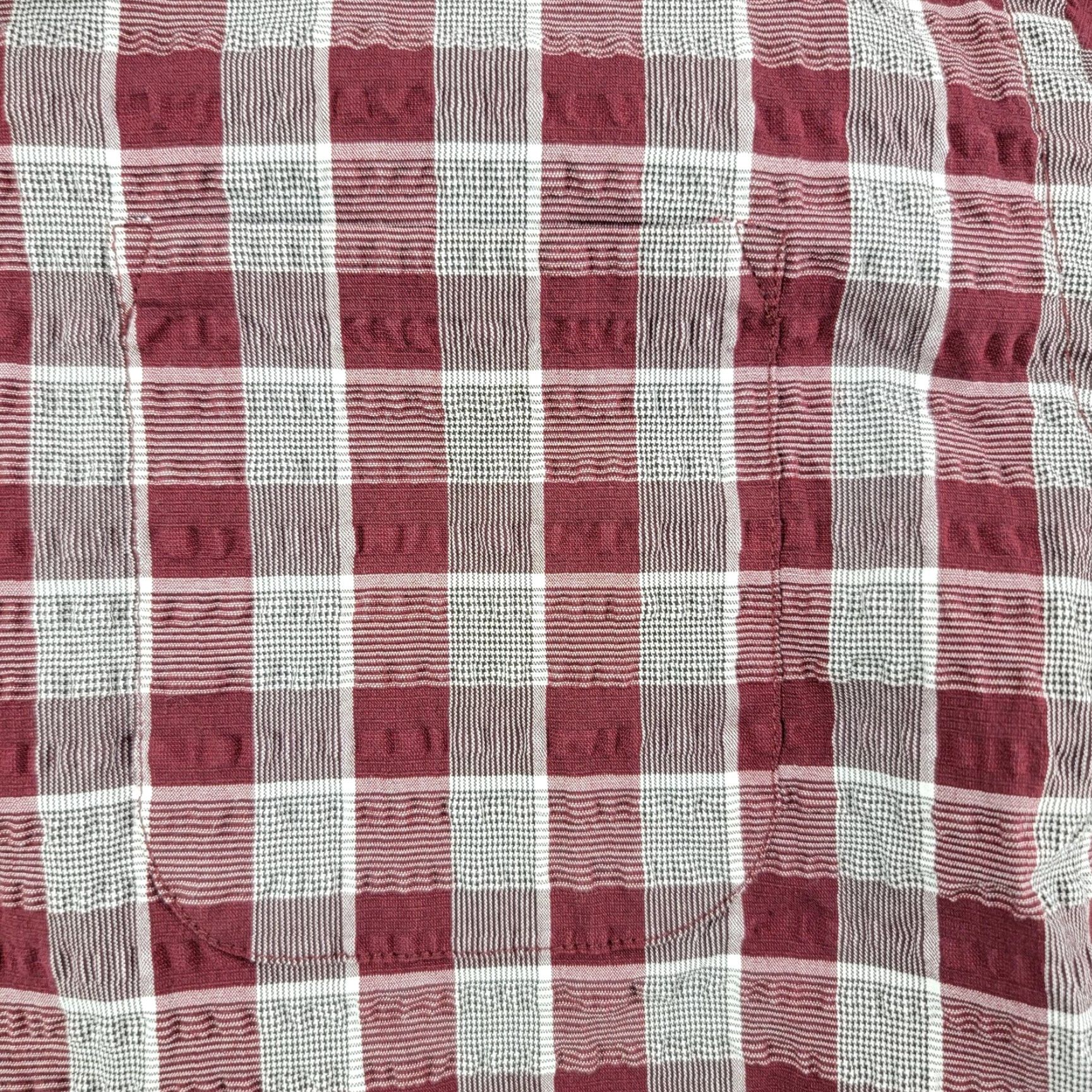 Van Heusen Van Heusen Shirt Mens Medium Red Gray Plaid Short Sleeve Casual Button-Up Size US M / EU 48-50 / 2 - 2 Thumbnail