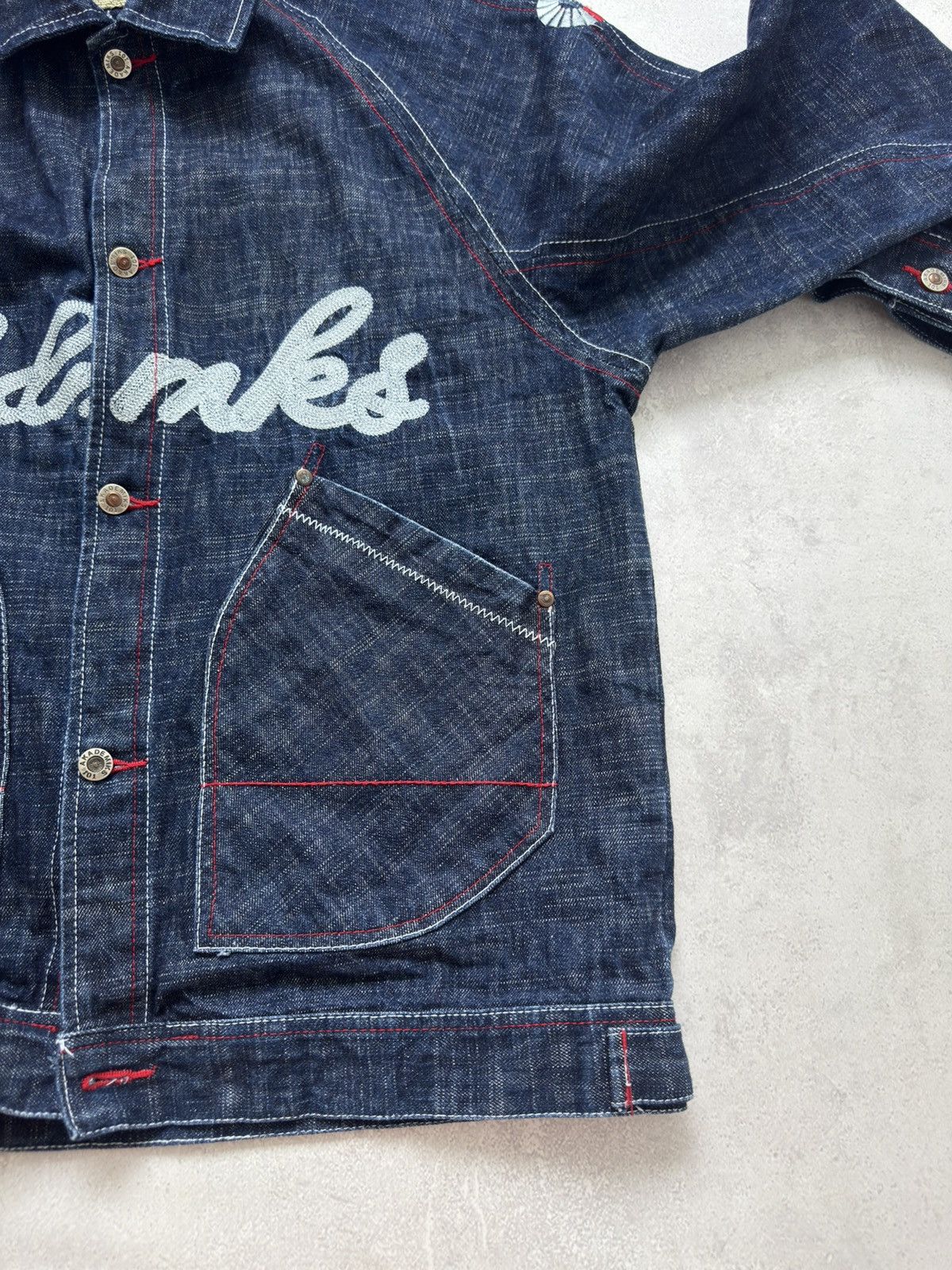 Akademiks × Vintage Vintage Akademiks Denim Hip Hop Jacket Kanye West Style Rare Size US L / EU 52-54 / 3 - 11 Thumbnail