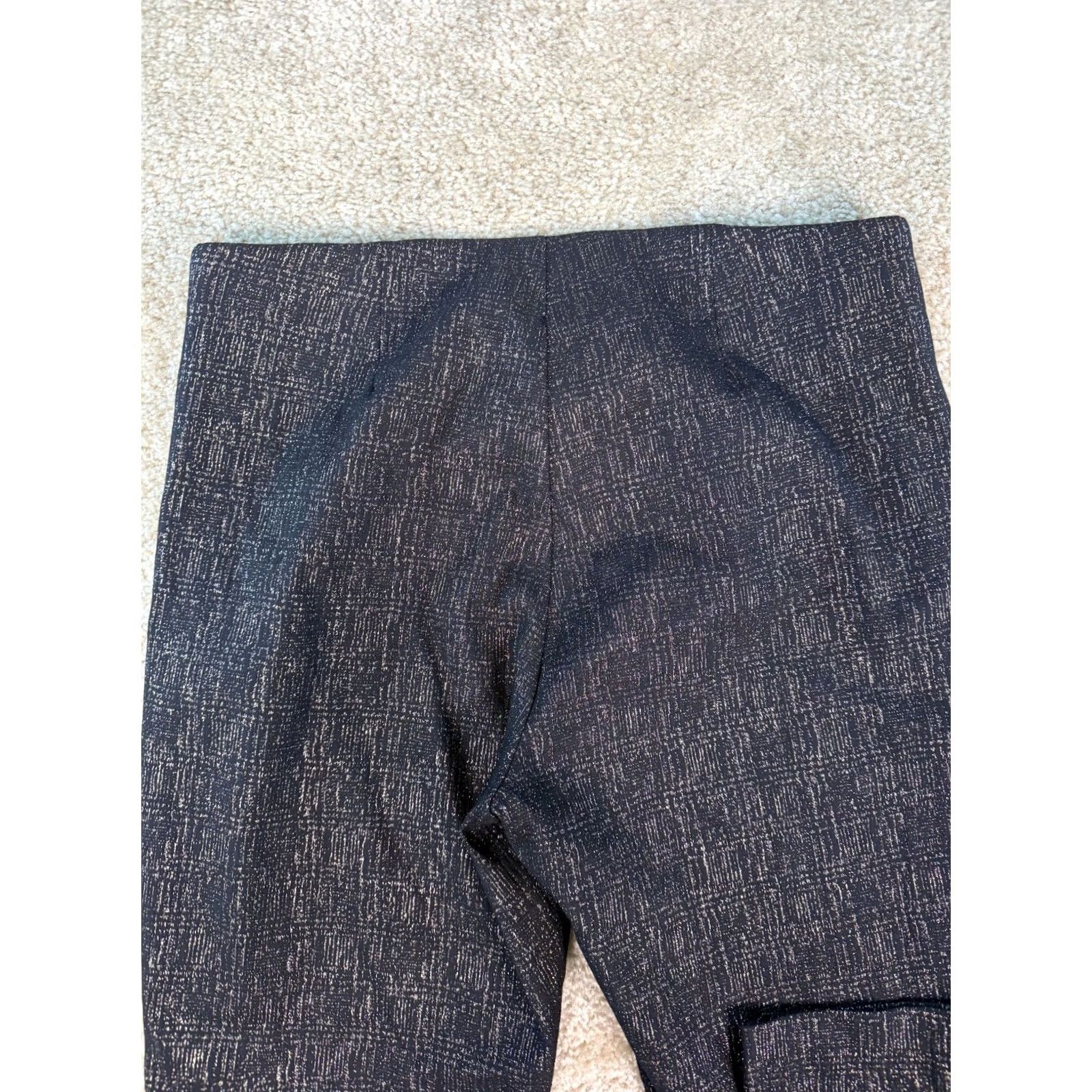 Old Navy Old Navy Pixie Skinny Pants High-Rise Comfort Waistband Black Glitter Large D257 Size 36" / US 14 / IT 50 - 5 Thumbnail