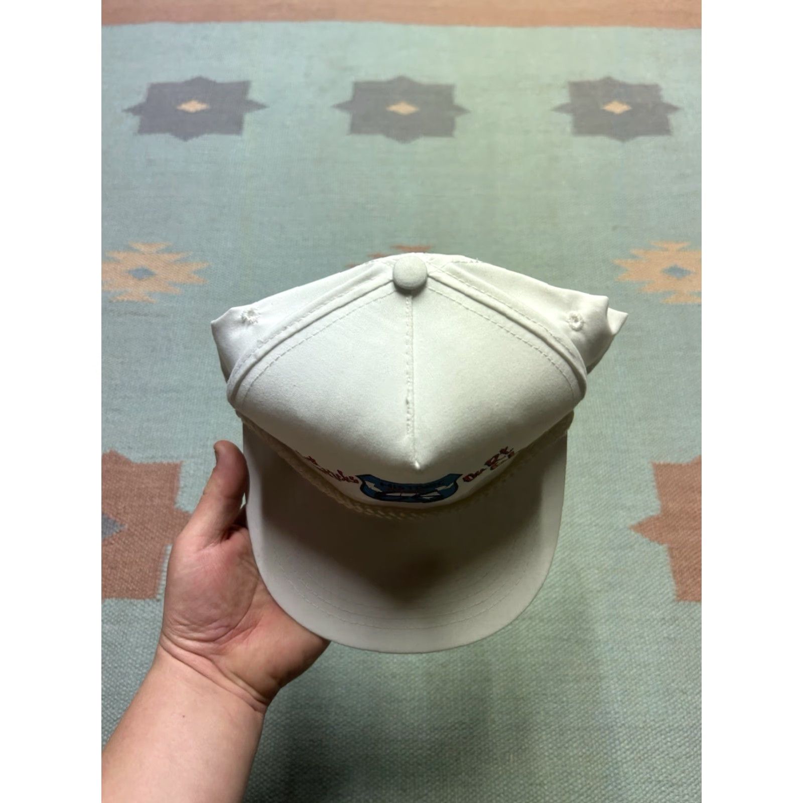 Vintage VINTAGE 90s Strapback Hat Cap White Adjustable Unbranded Men Route 66 Get Your Kicks on Route 66 Mens Size ONE SIZE - 3 Thumbnail