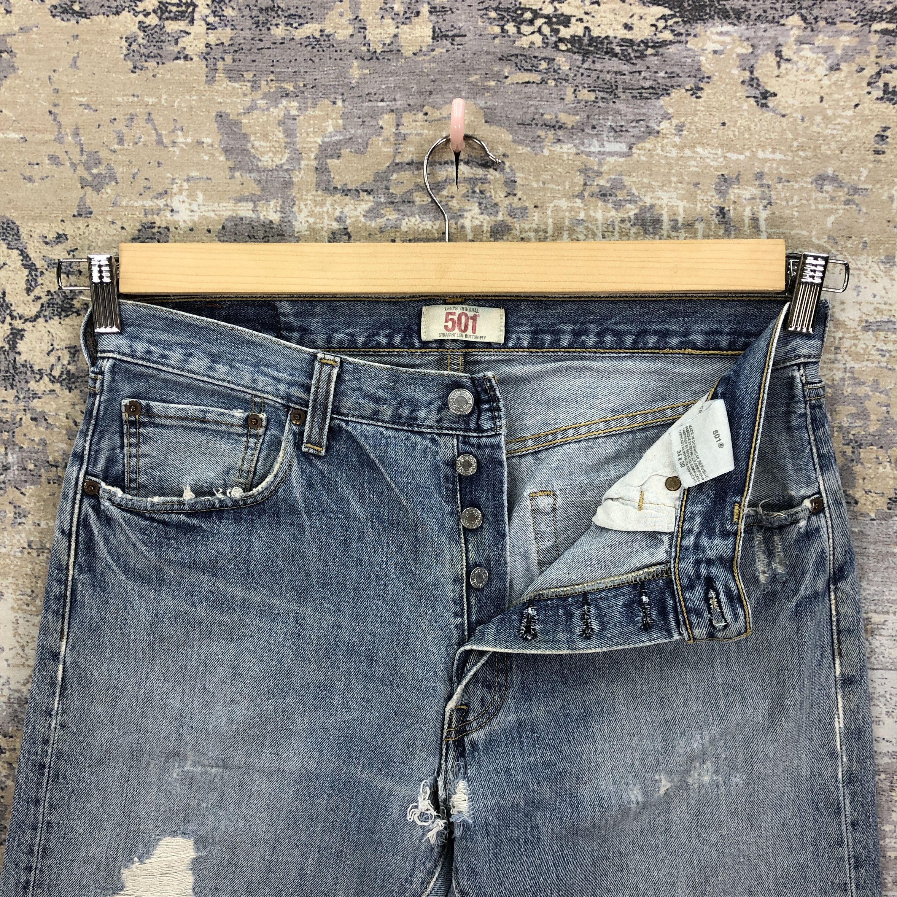Levi's Vintage Levis 501 Jeans Distressed Faded Levis 501 Denim Size US 32 / EU 48 - 6 Thumbnail