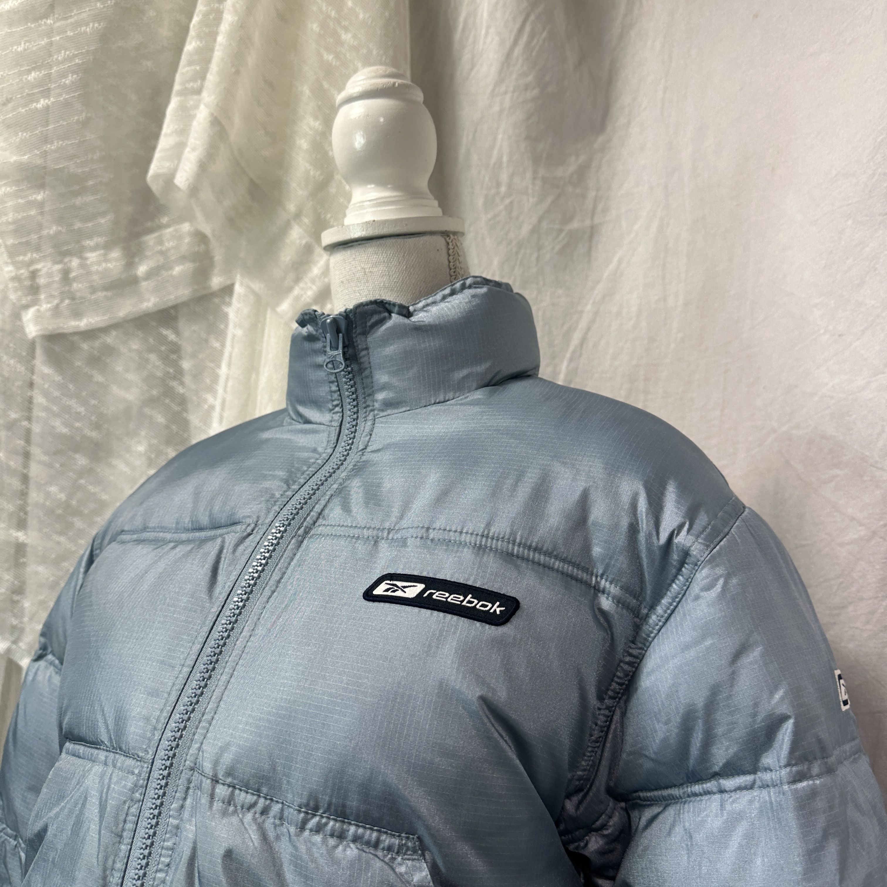 Reebok Vintage Reebok Puffer Babyblue Down Jacket Y2K Size XS / US 0-2 / IT 36-38 - 9 Thumbnail