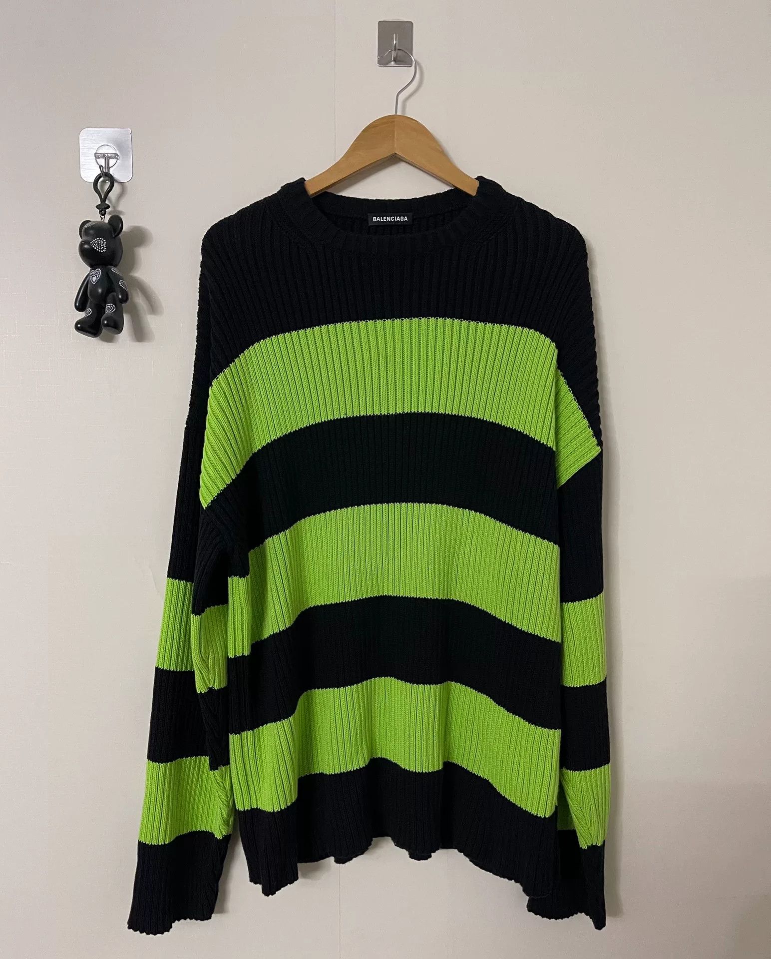 Balenciaga balenciaga striped logo sweater Size M / US 6-8 / IT 42-44 - 1 Thumbnail