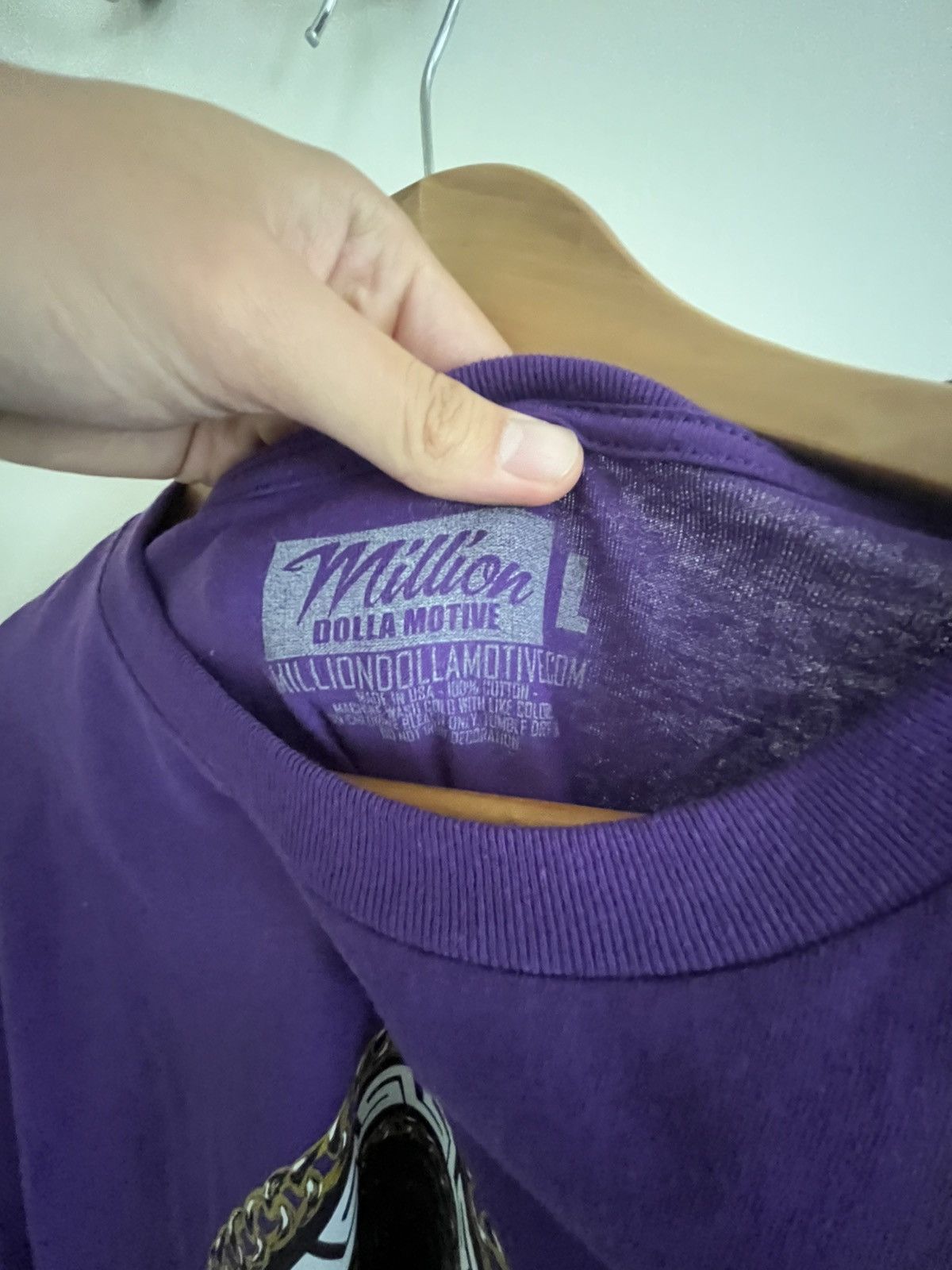 Other Million Dolla Motive Purple Graphic Tee Size US L / EU 52-54 / 3 - 3 Thumbnail