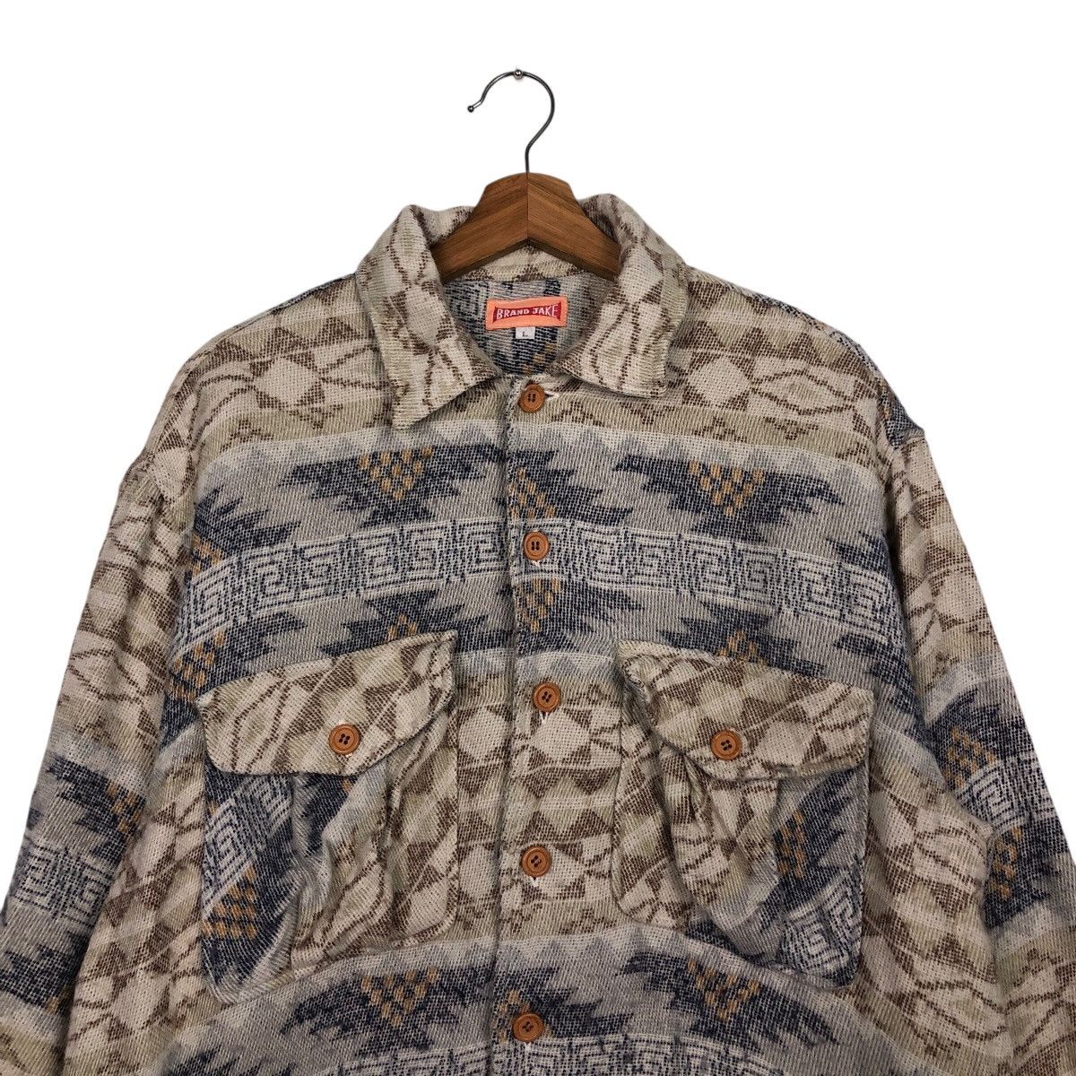 Japanese Brand × Vintage Vintage Chore Button Jacket Brand Jake Navajo Native Design Size US L / EU 52-54 / 3 - 4 Thumbnail