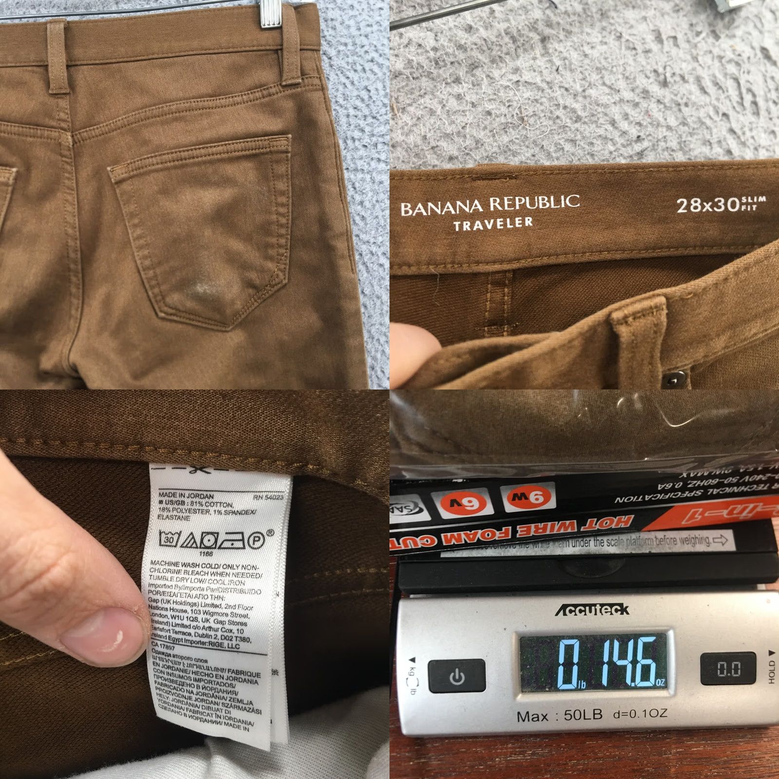Banana Republic Banana Republic Traveler Slim Fit Skinny Pants Womens Brown 30x28 Size 28" / US 6 / IT 42 - 9 Thumbnail