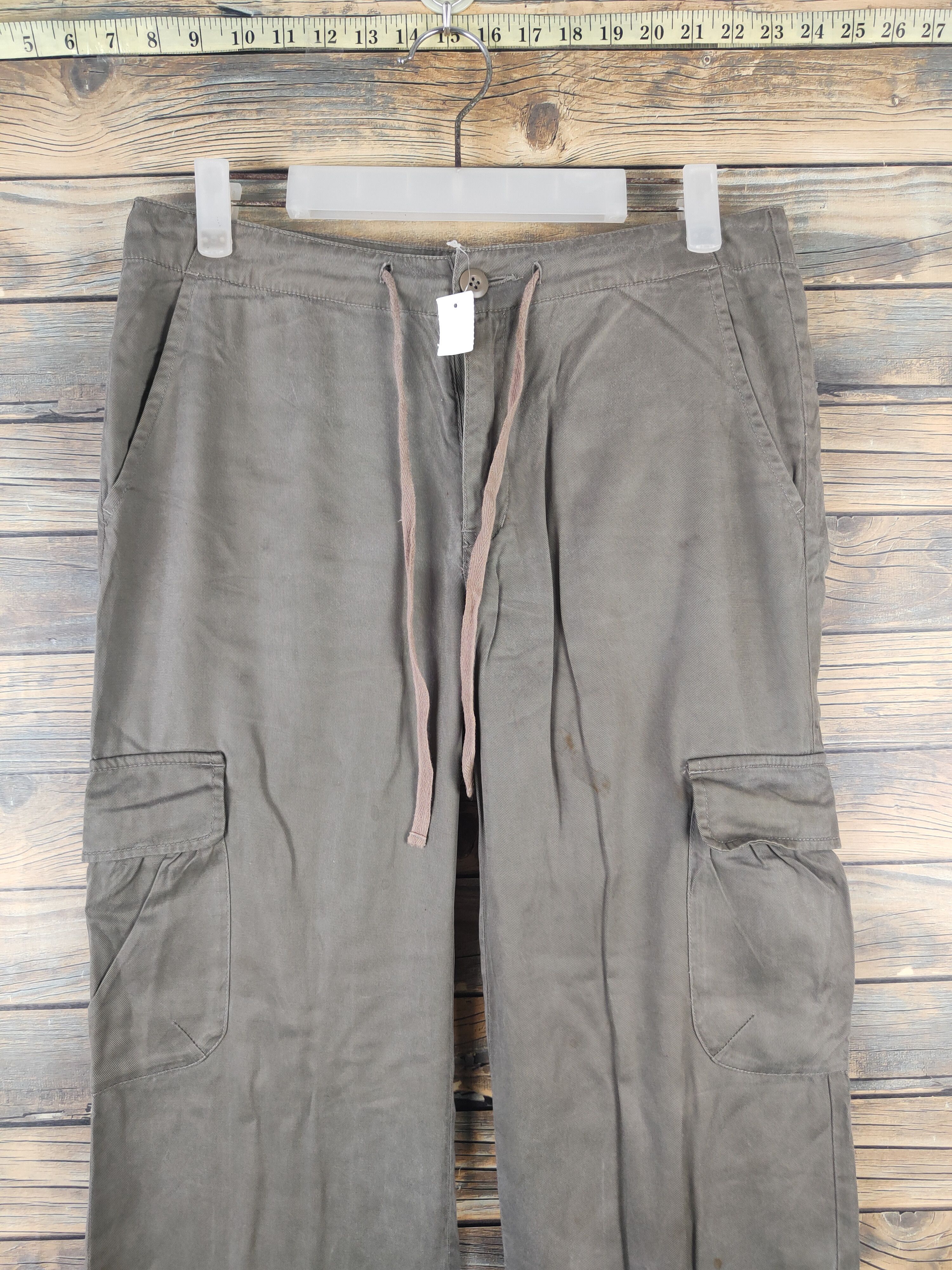 LOWRYS FARM DL Lowrys Farm Olive Multipocket Tactical Cargo Pants #747 Size US 29 - 2 Thumbnail