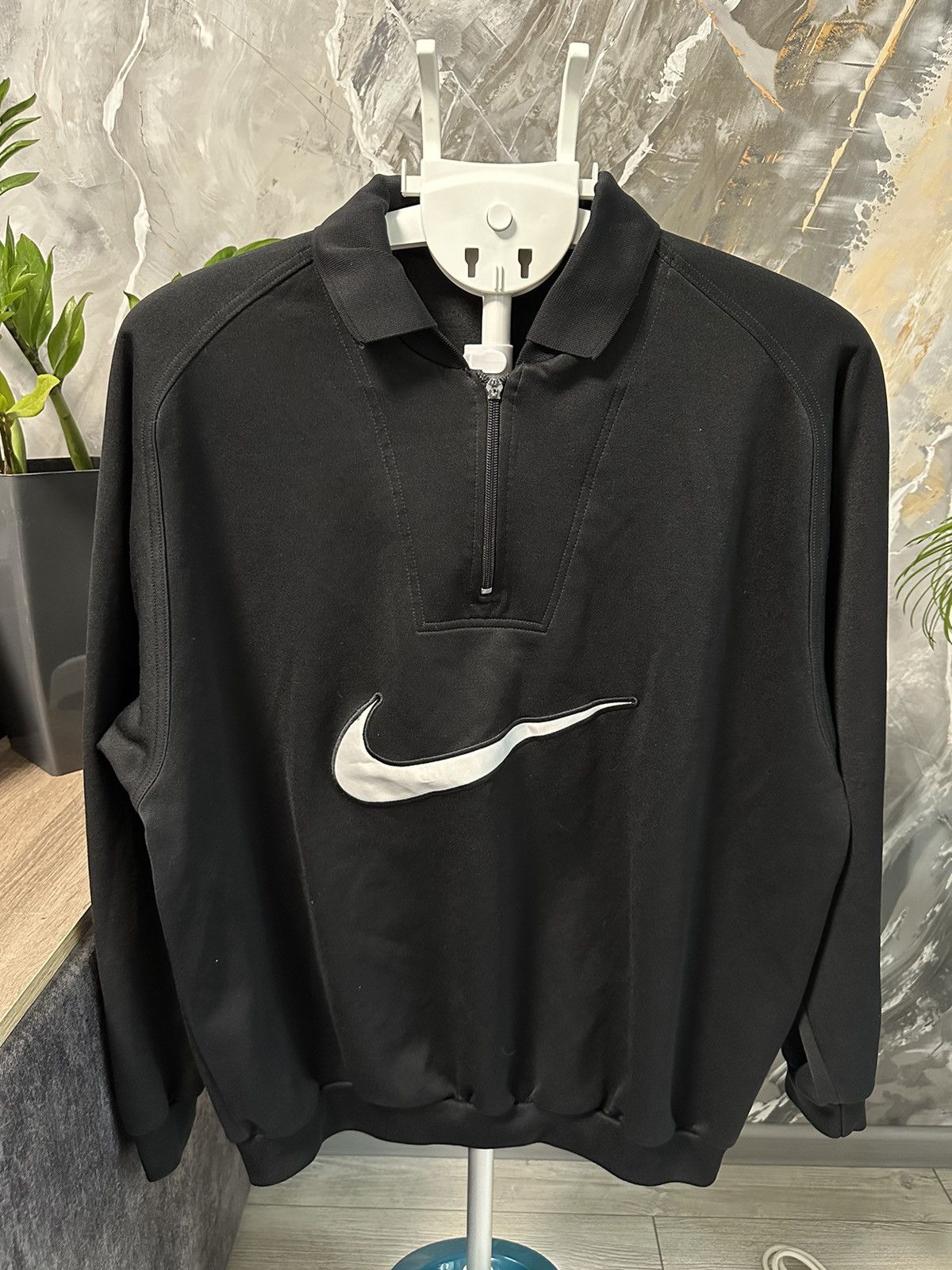 Vintage Vintage Nike Big Logo Track Top Jacket Drill Y2K Size US L / EU 52-54 / 3 - 1 Thumbnail