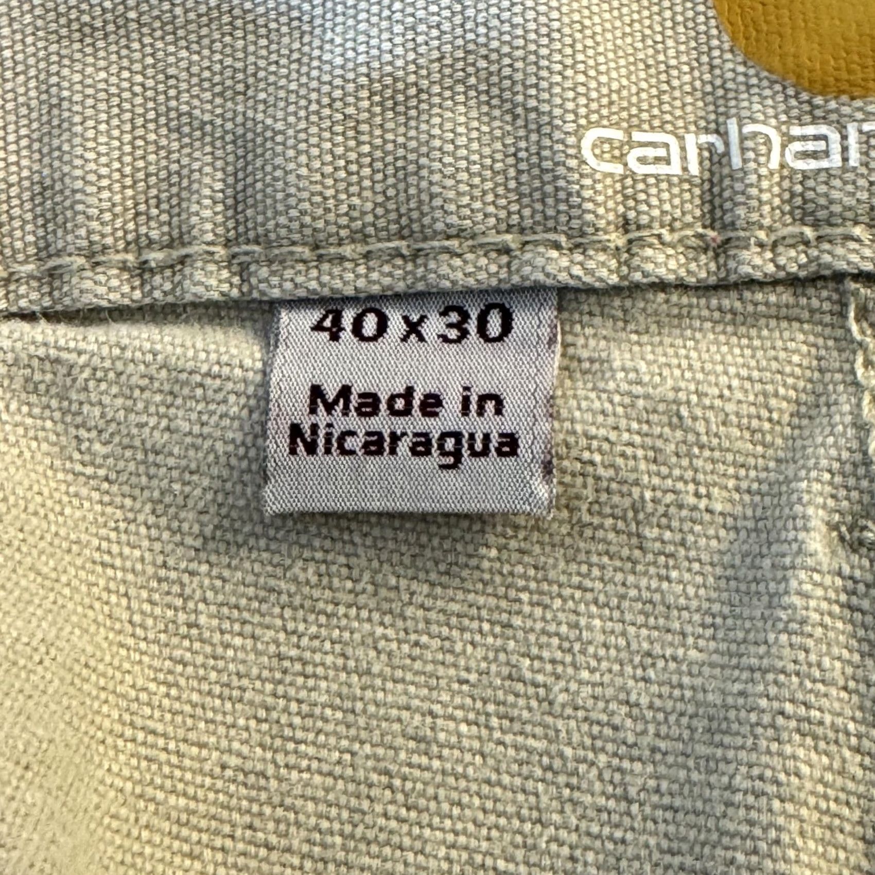 Carhartt VINTAGE Carhartt Pants Mens 40x29 Beige Relaxed Fit Utility Work Twill Carpenter Canvas Size US 40 / EU 56 - 5 Thumbnail