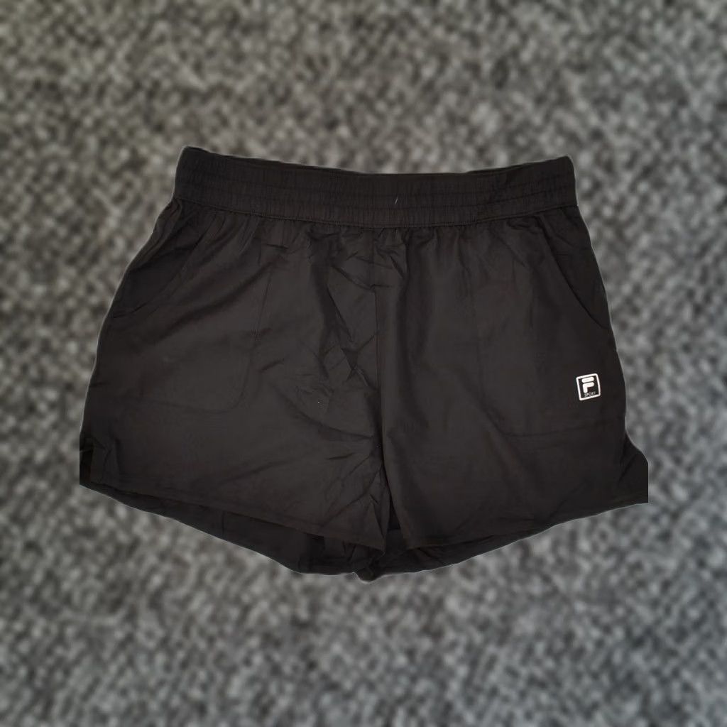 Fila VINTAGE FILA Womens Sport Shorts UK 14 Large Black Polyester AO93 Size 36" / US 14 / IT 50 - 1 Thumbnail
