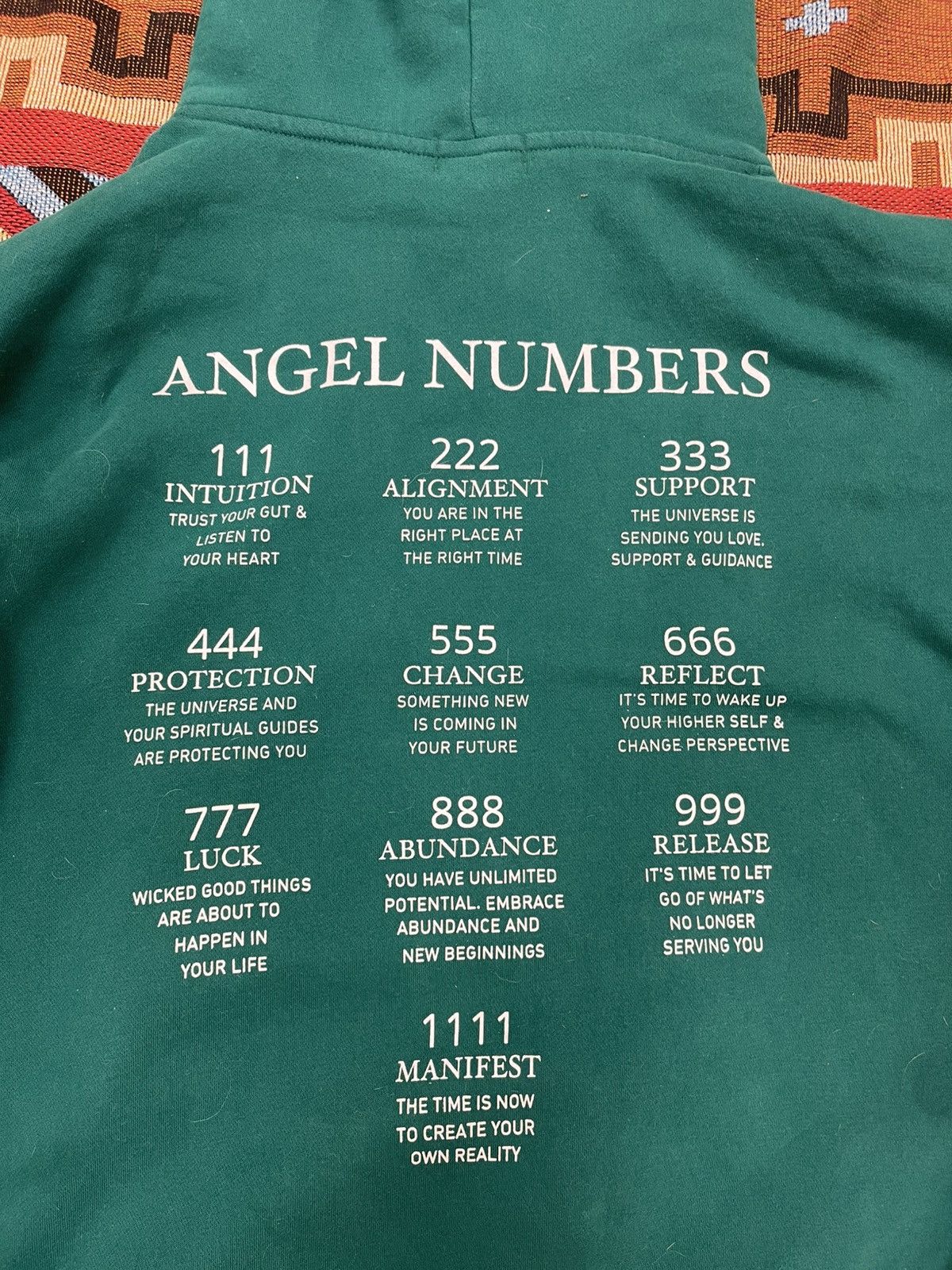 Designer 1987 ANGEL NUMBERS HOODIE IN LUCKY GREEN Size M / US 6-8 / IT 42-44 - 4 Thumbnail