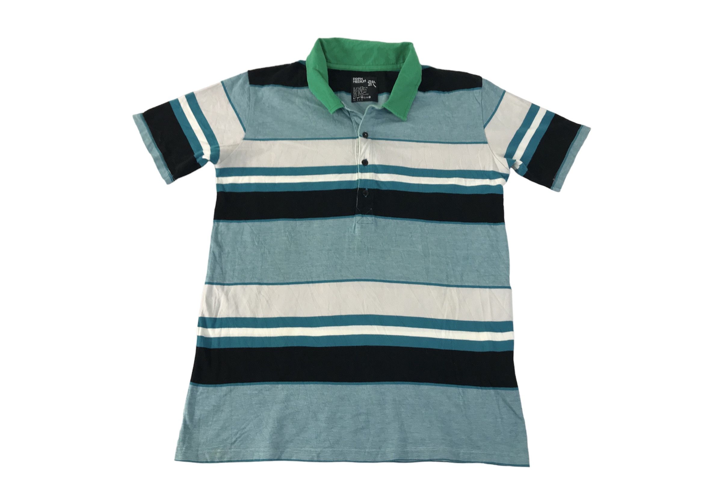 image of Over The Stripes x Ppfm Striped Tee T-Shirt Polo Embroidery Logo in Blue, Men's (Size Small)