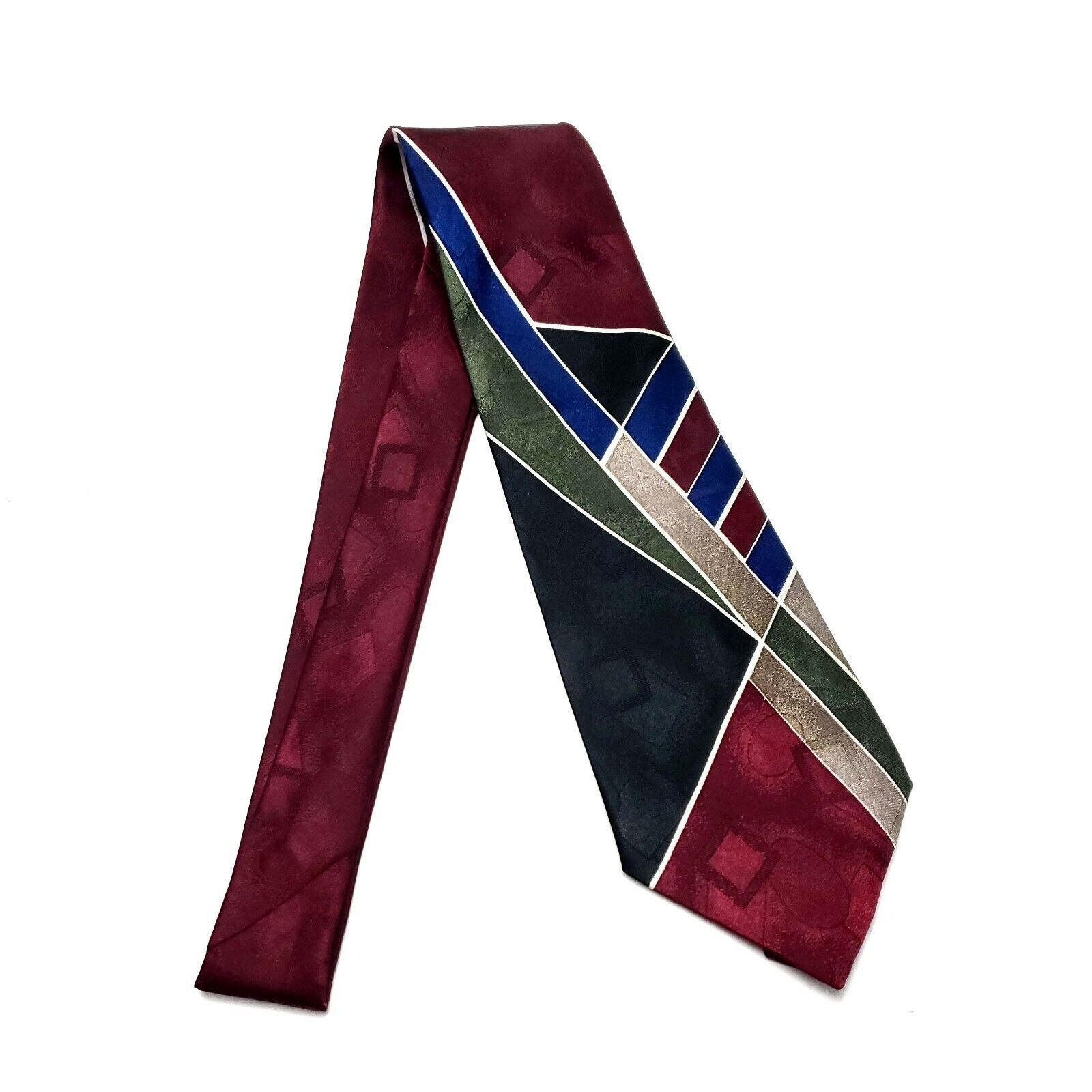 David Taylor David Taylor Polyester Tie Short Wide Abstract Multi-Colored Size ONE SIZE - 6 Thumbnail
