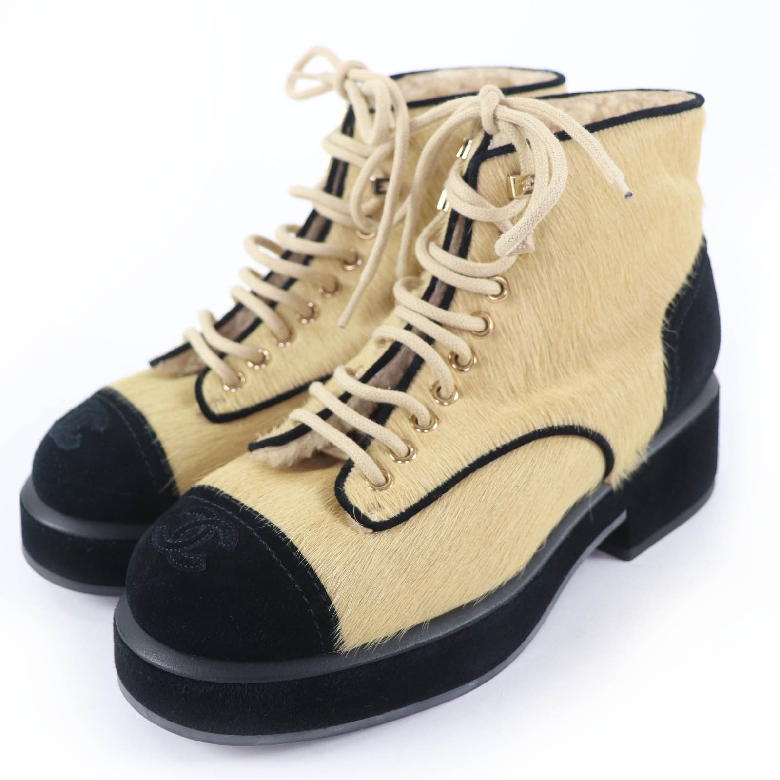 Chanel Chanel Chanel Harako Short Boots Fur Shoes DUTY FREE for USA Size ONE SIZE - 1 Thumbnail