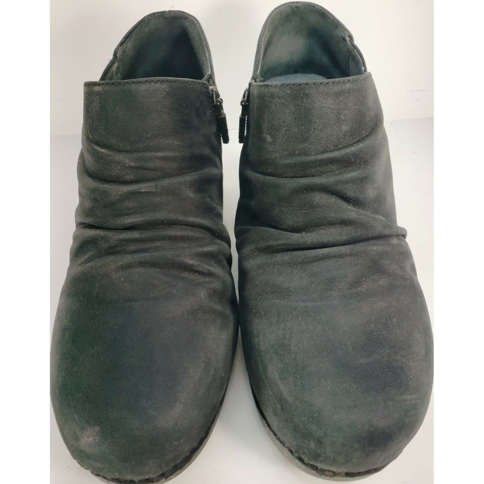 Dansko VINTAGE Dansko Sheena Nubuck Wedge Bootie Side Ankle Zip Women's Size 9M 40EU Black Size US 9 / IT 39 - 3 Thumbnail