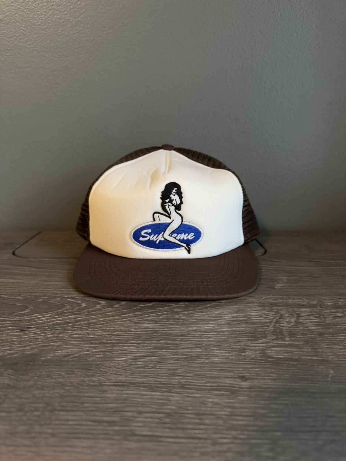 Pre-owned Supreme Pin Up Mesh Back 5 Panel Trucker Hat In Multicolor