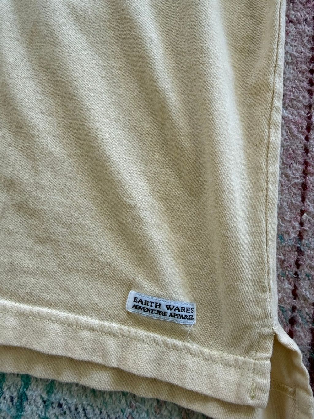 Vintage Vintage Earth Wares Adventure Apparel Pale Yellow Polo Shirt Size US L / EU 52-54 / 3 - 5 Thumbnail