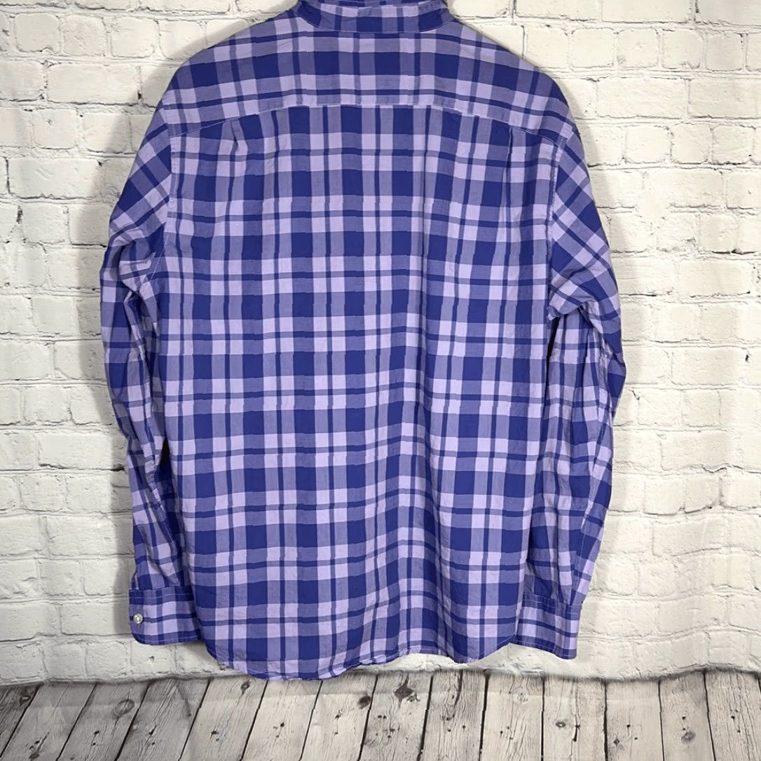 Bonobos Bonobos Mens Slim Fit Button-Down Long Sleeve Shirt XL Purple Size US XL / EU 56 / 4 - 4 Thumbnail