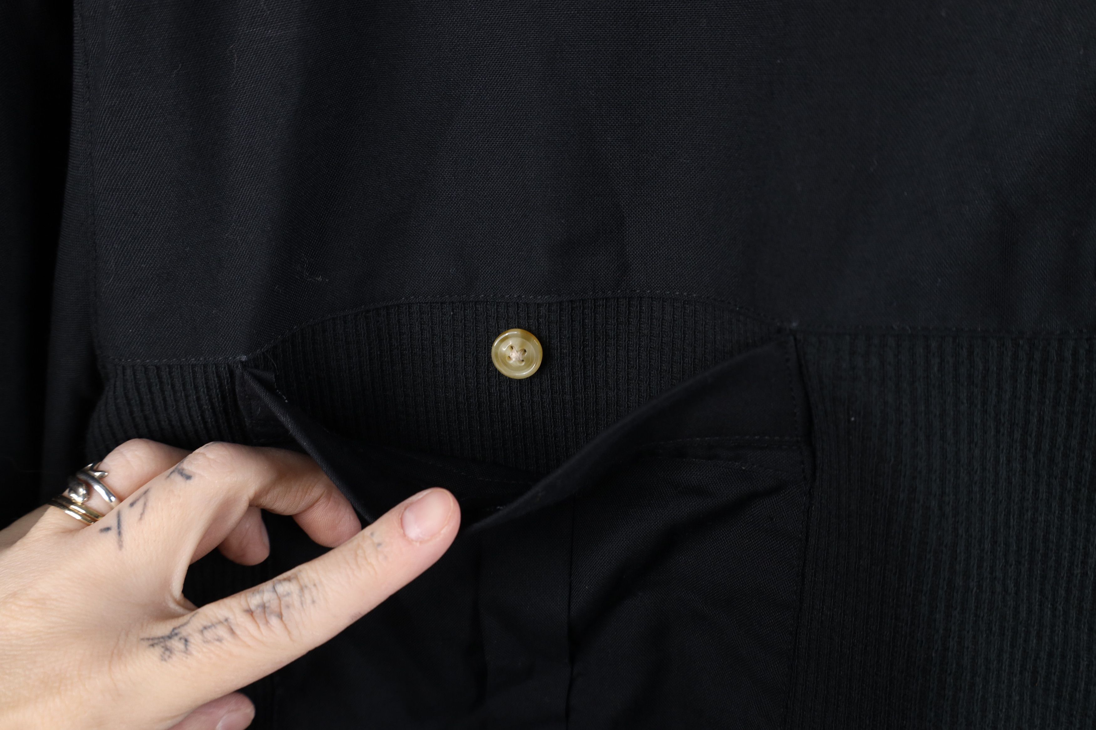 Vintage Vintage 90s Streetwear Collared Pullover Polo Shirt Black Size US XXL / EU 58 / 5 - 6 Thumbnail