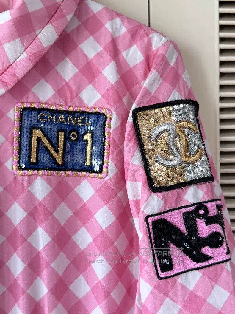 Chanel Chanel 23C pink plaid jacket Size S / US 4 / IT 40 - 4 Thumbnail