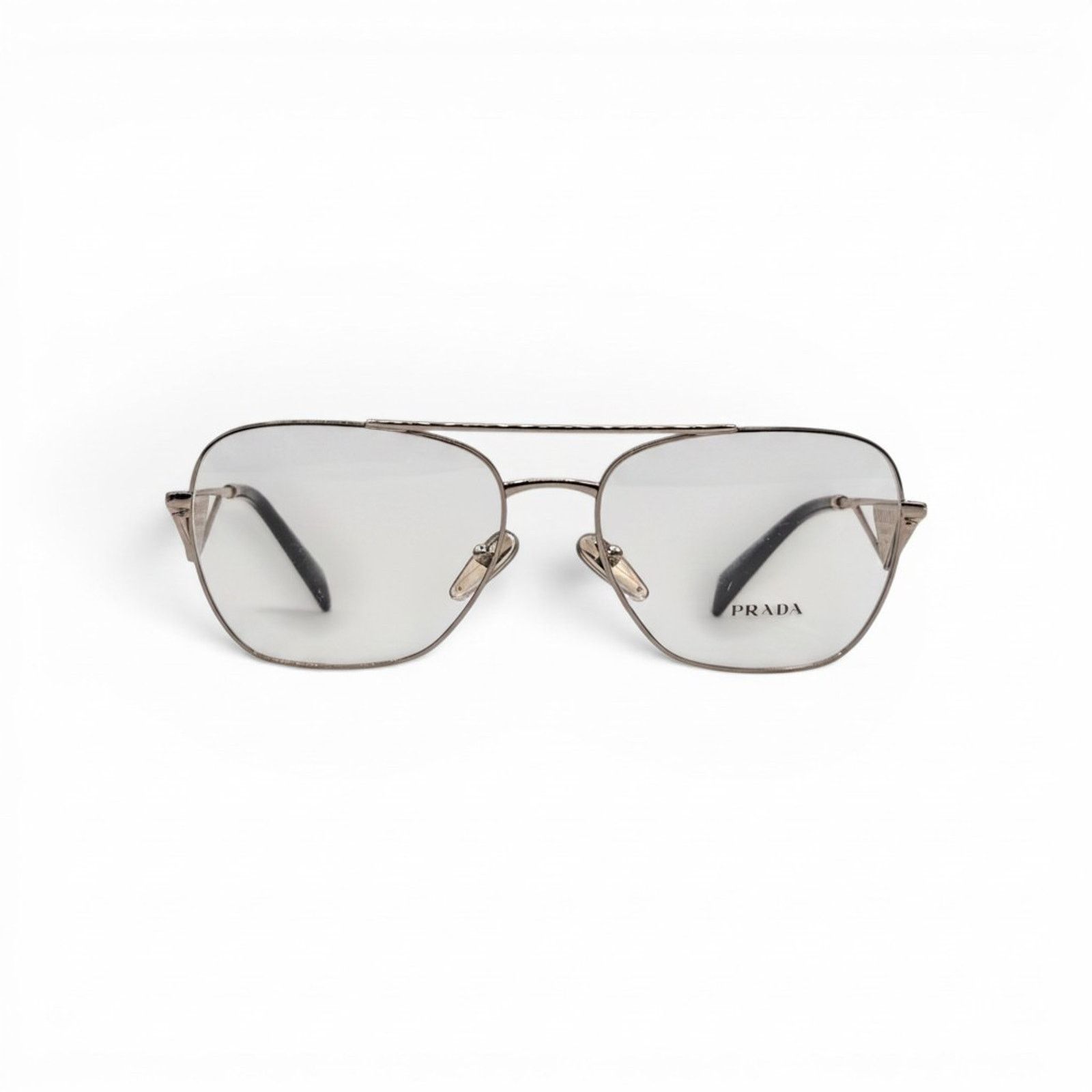 Prada VPR B50 1BC1O1 Silver Aviator Pilot Eyeglasses - NWOB Size ONE SIZE - 2 Thumbnail