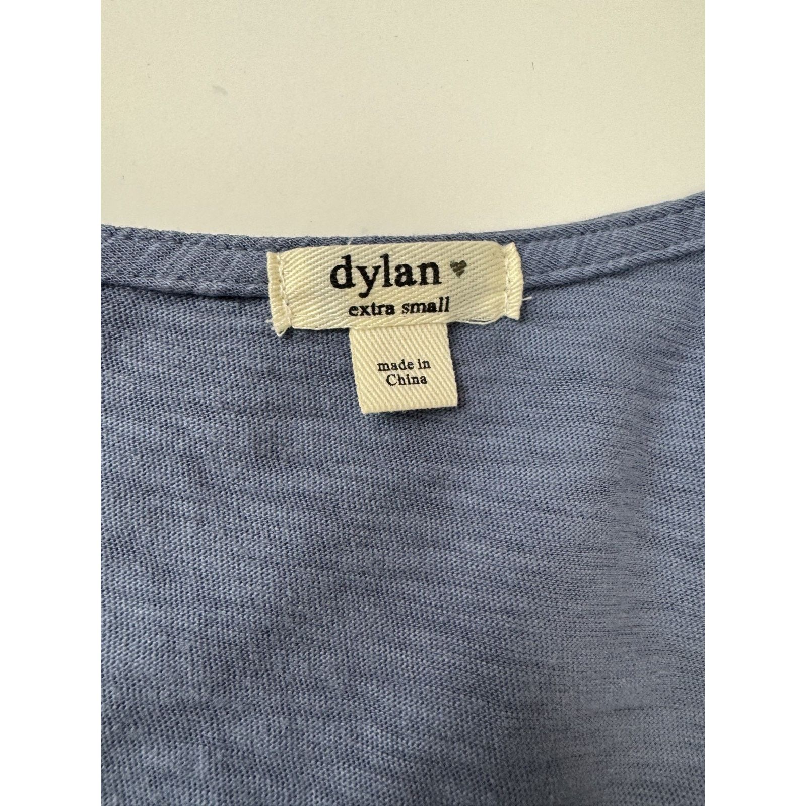 dylan Dylan Blue Cotton Smocked Waist Dress XS V Neck Tiered Boho Size XS / US 0-2 / IT 36-38 - 4 Thumbnail