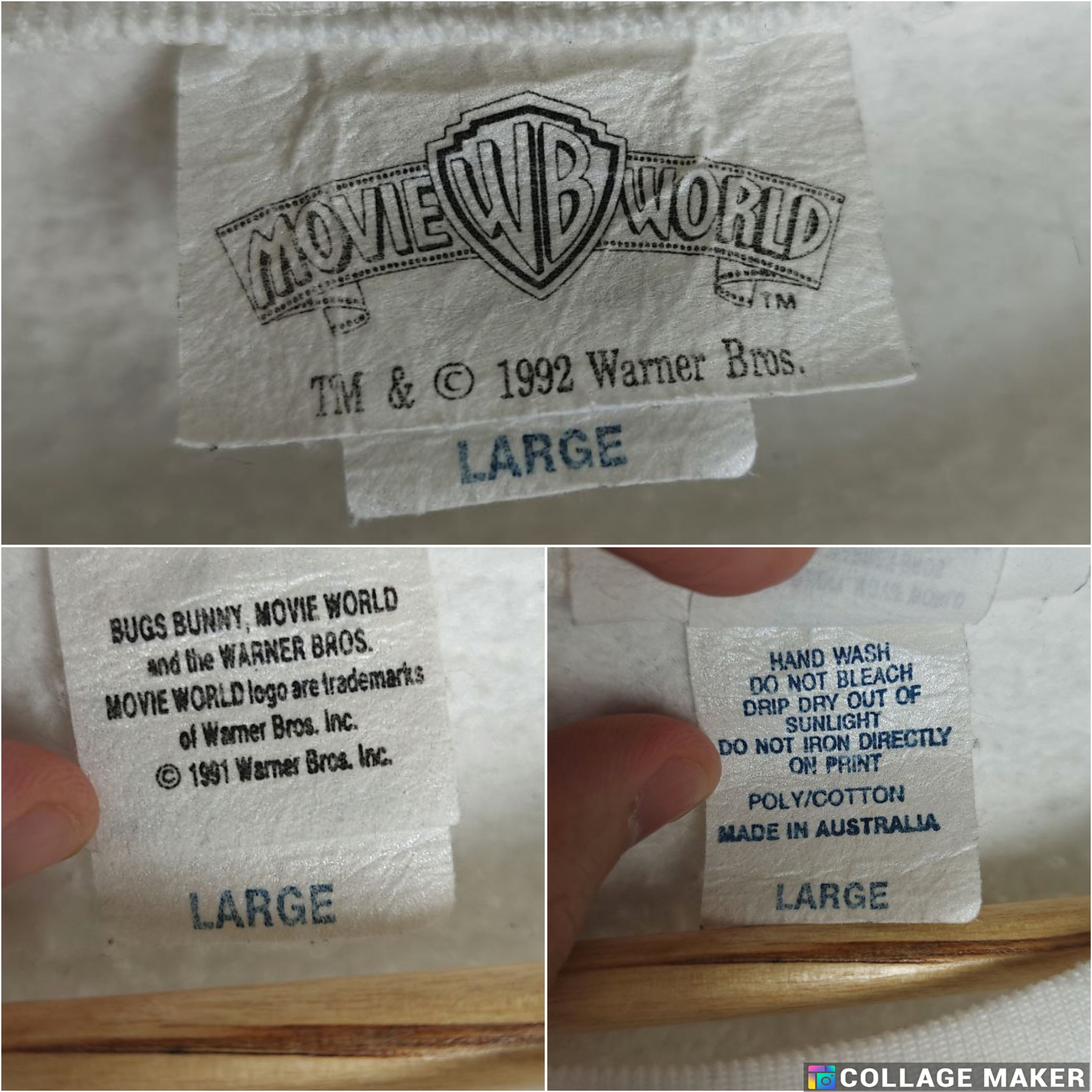 Warner Bros Warner Bros Sweatshirt VTG 1992 Bugs Bunny Gold Coast L Size US L / EU 52-54 / 3 - 8 Thumbnail